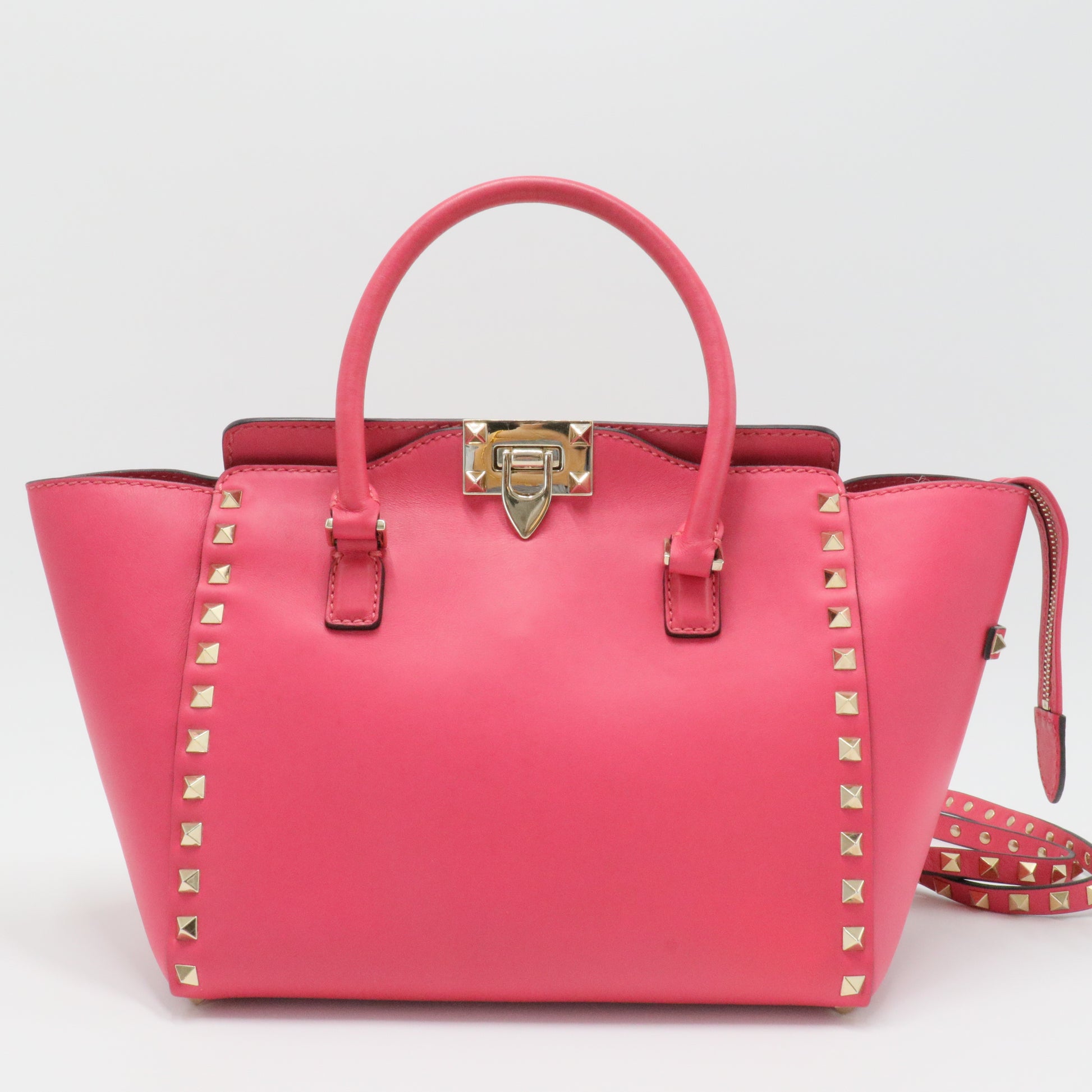 Rockstud Tote Rigid Leather Small