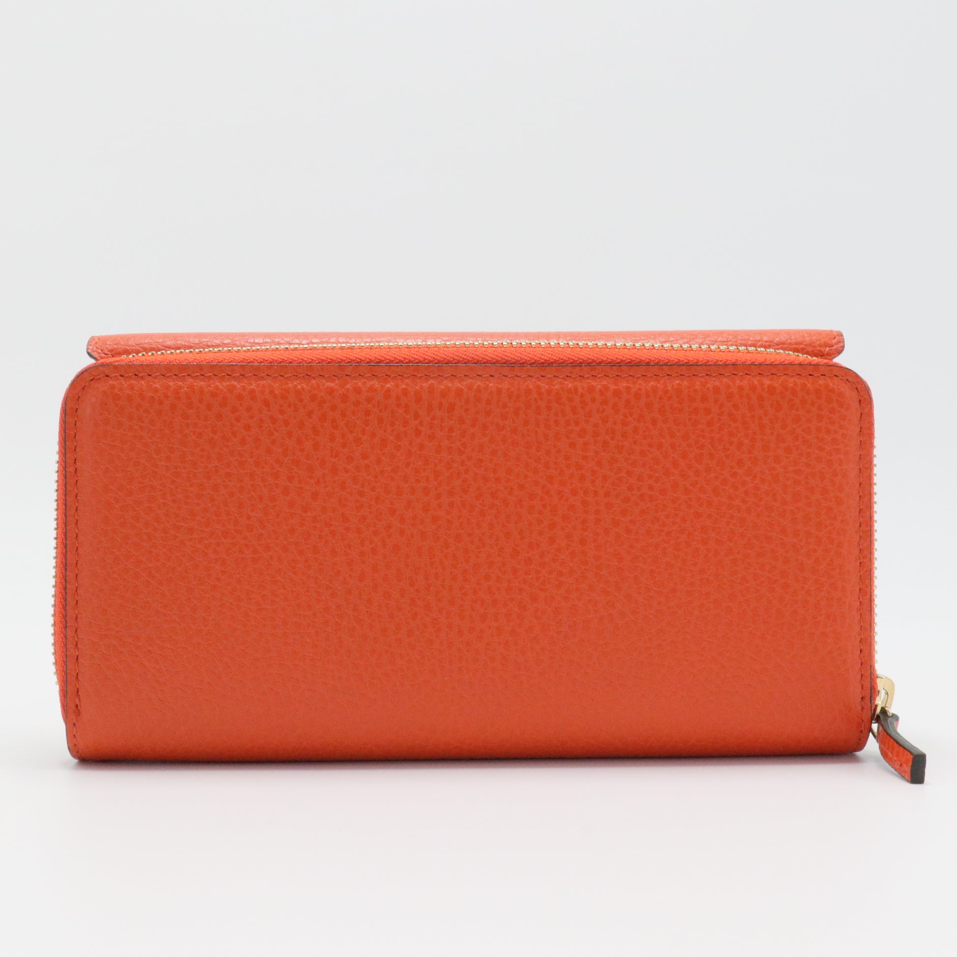 Interlocking G Zip Around Flap Wallet Leather Long