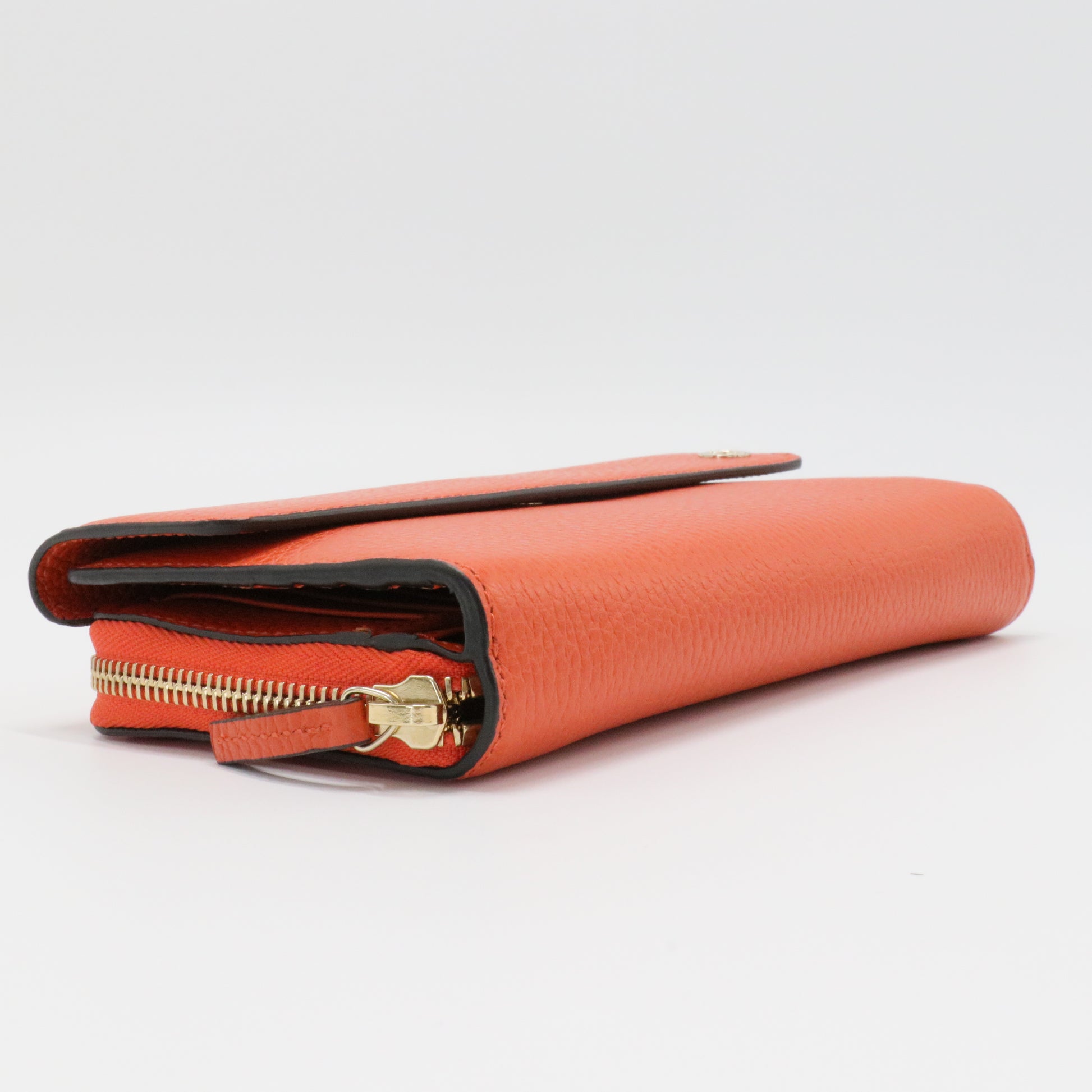 Interlocking G Zip Around Flap Wallet Leather Long