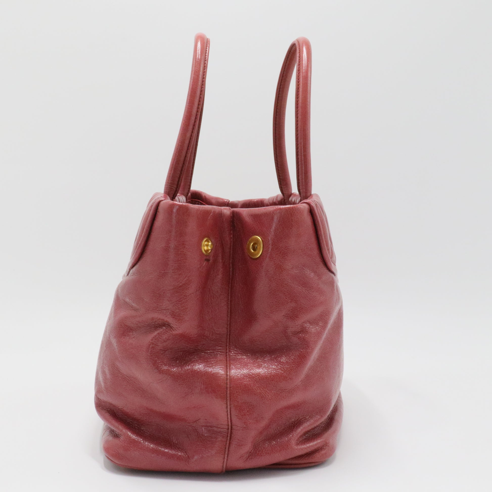 Leather Top Handle Bag