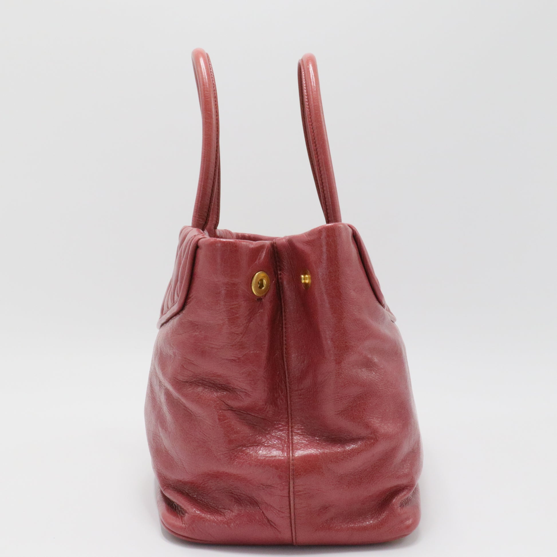 Leather Top Handle Bag