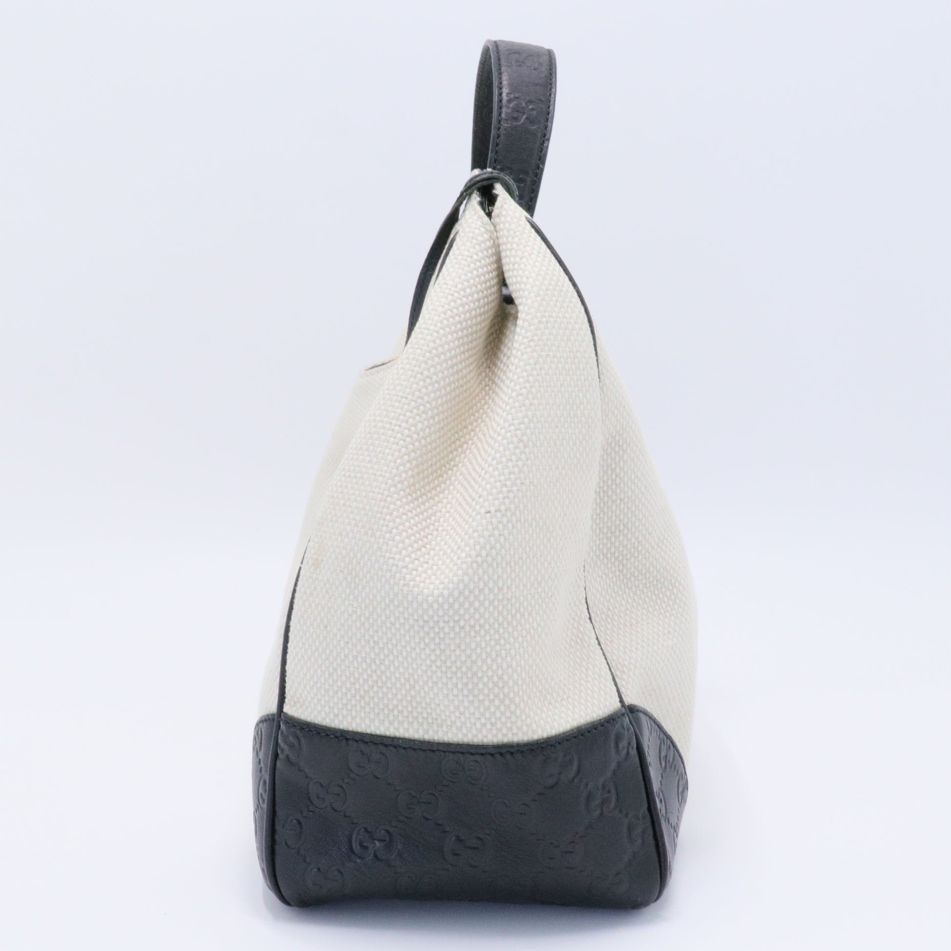 Guccissima -Trimmed Canvas Colbert Wooden Handle Shoulder Bag