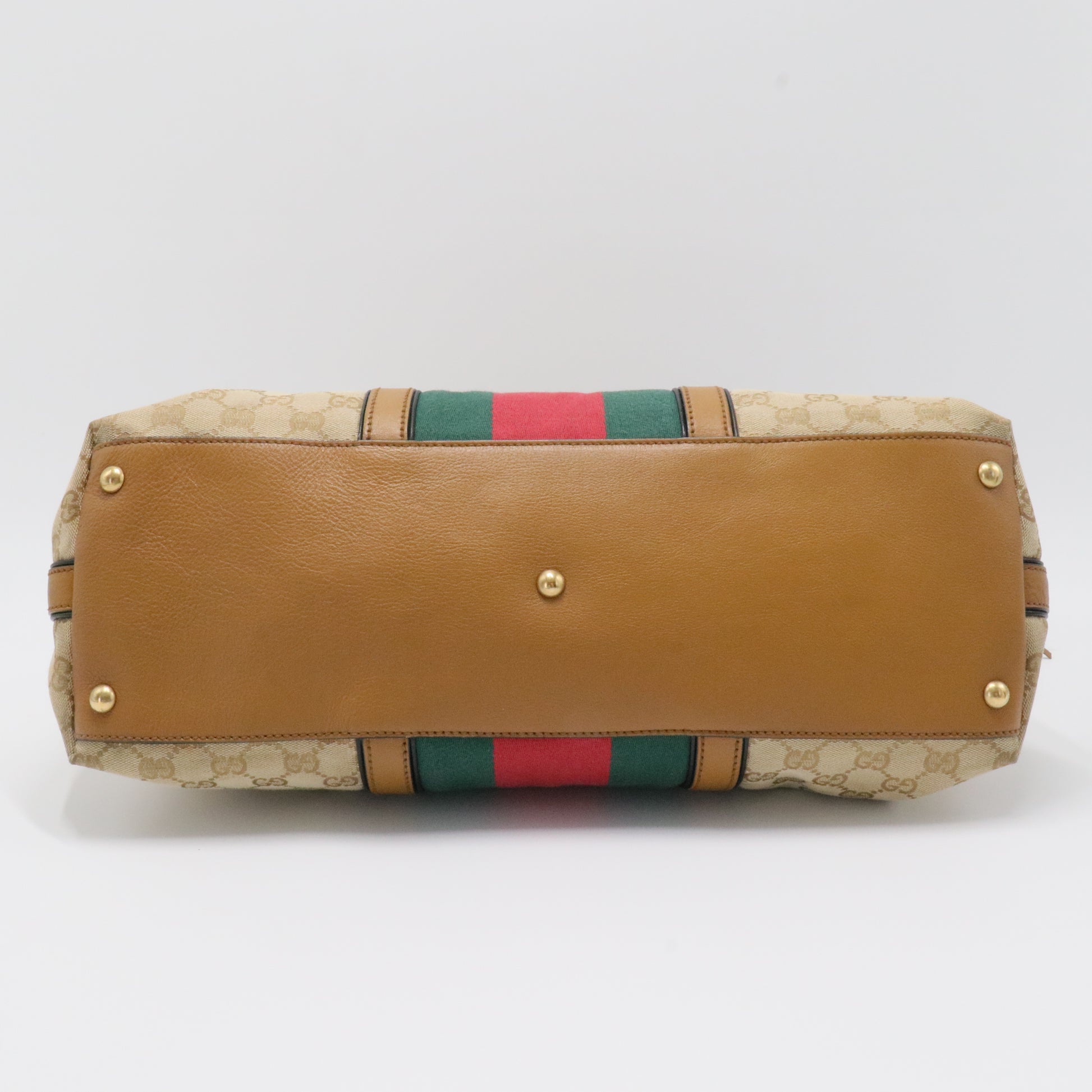 Rania Convertible Top Handle Bag Web GG Canvas Medium