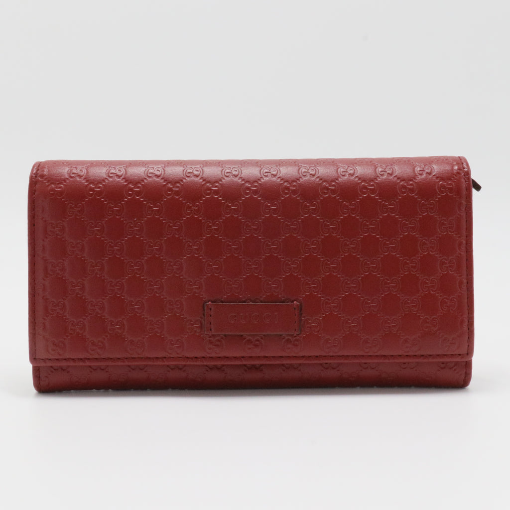 Continental Flap Wallet Microguccissima Leather Long