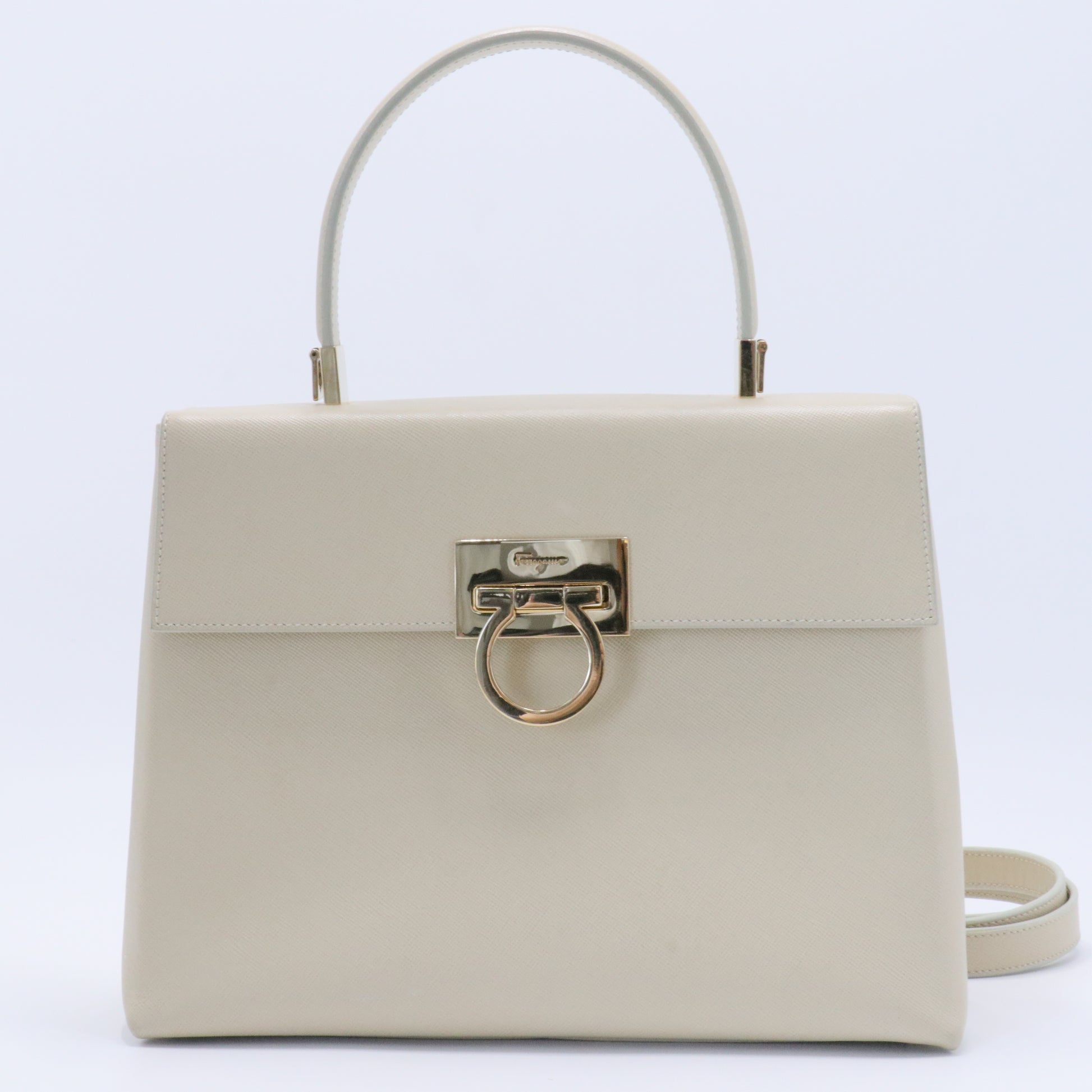 Smooth Calfskin Gancini Top Handle Bag