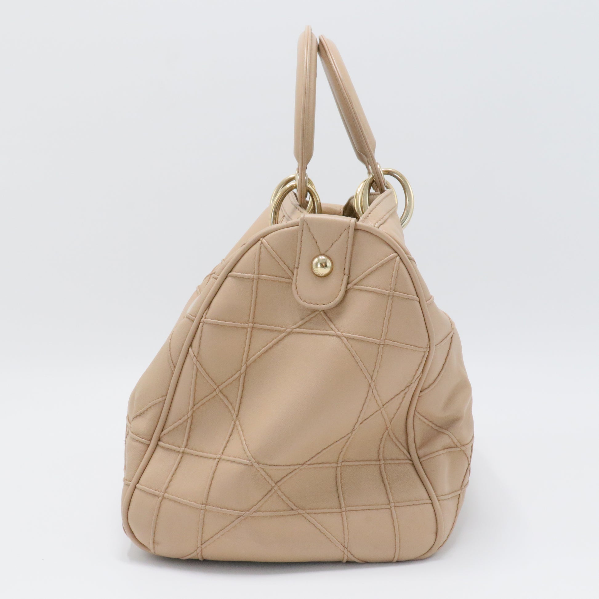 Granville Polochon Handbag Cannage Quilt Leather