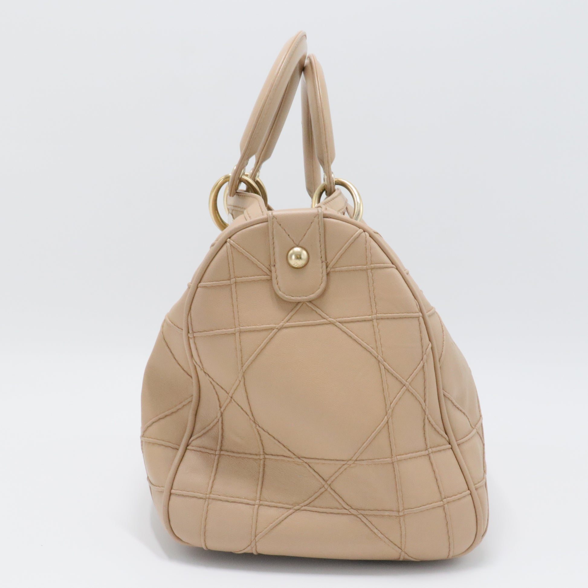 Granville Polochon Handbag Cannage Quilt Leather