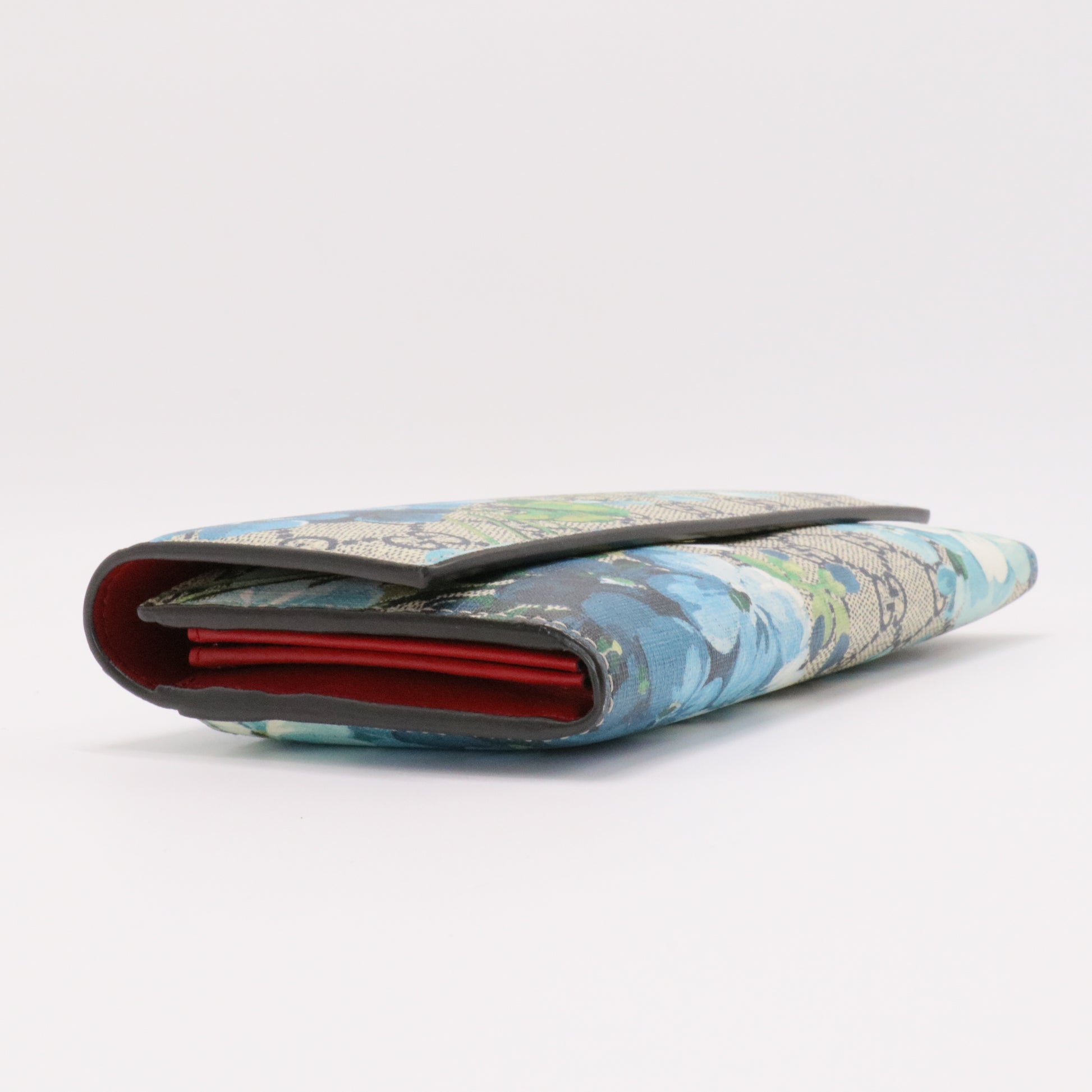 Continental Wallet Blooms Print GG Coated Canvas