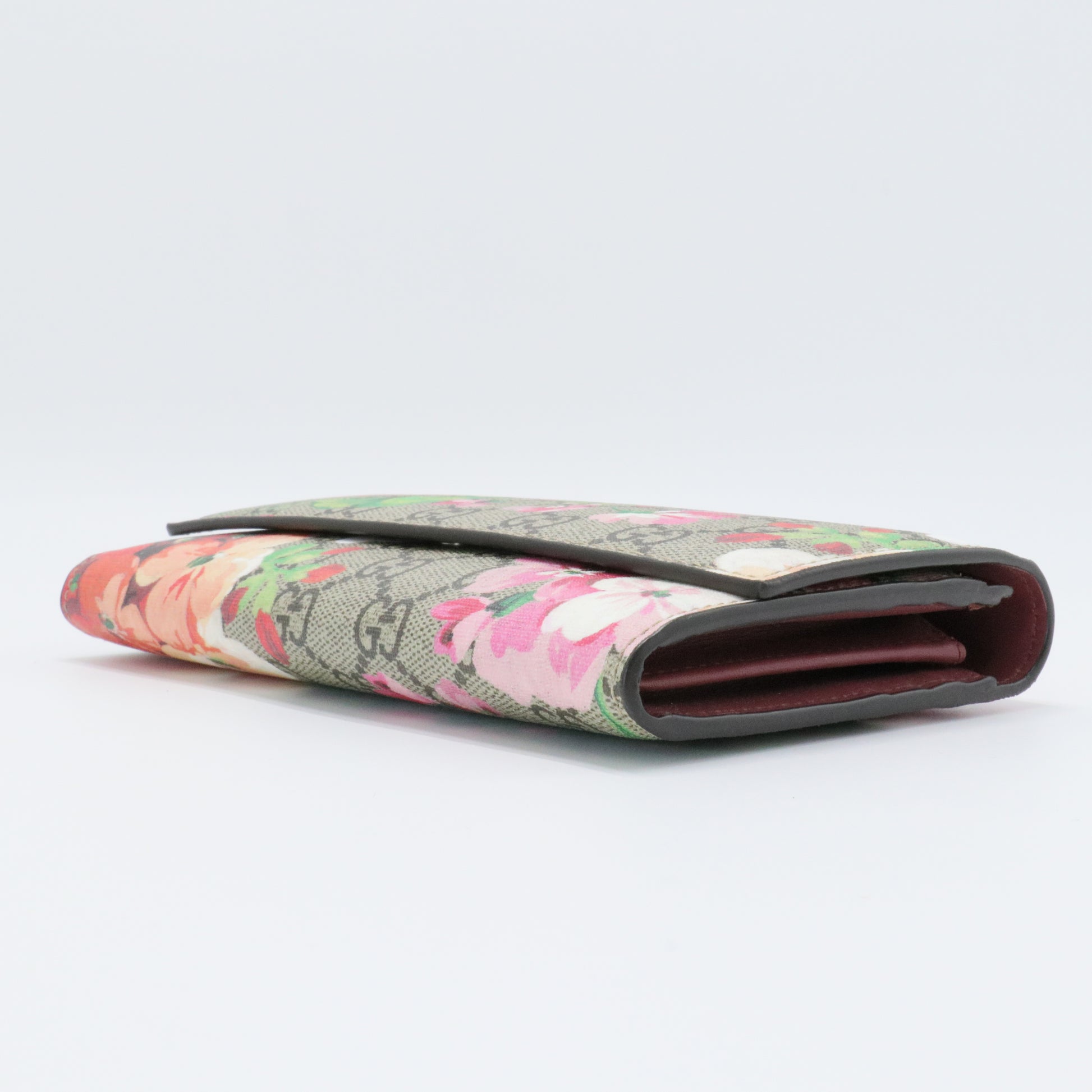 Continental Wallet Blooms Print GG Coated Canvas
