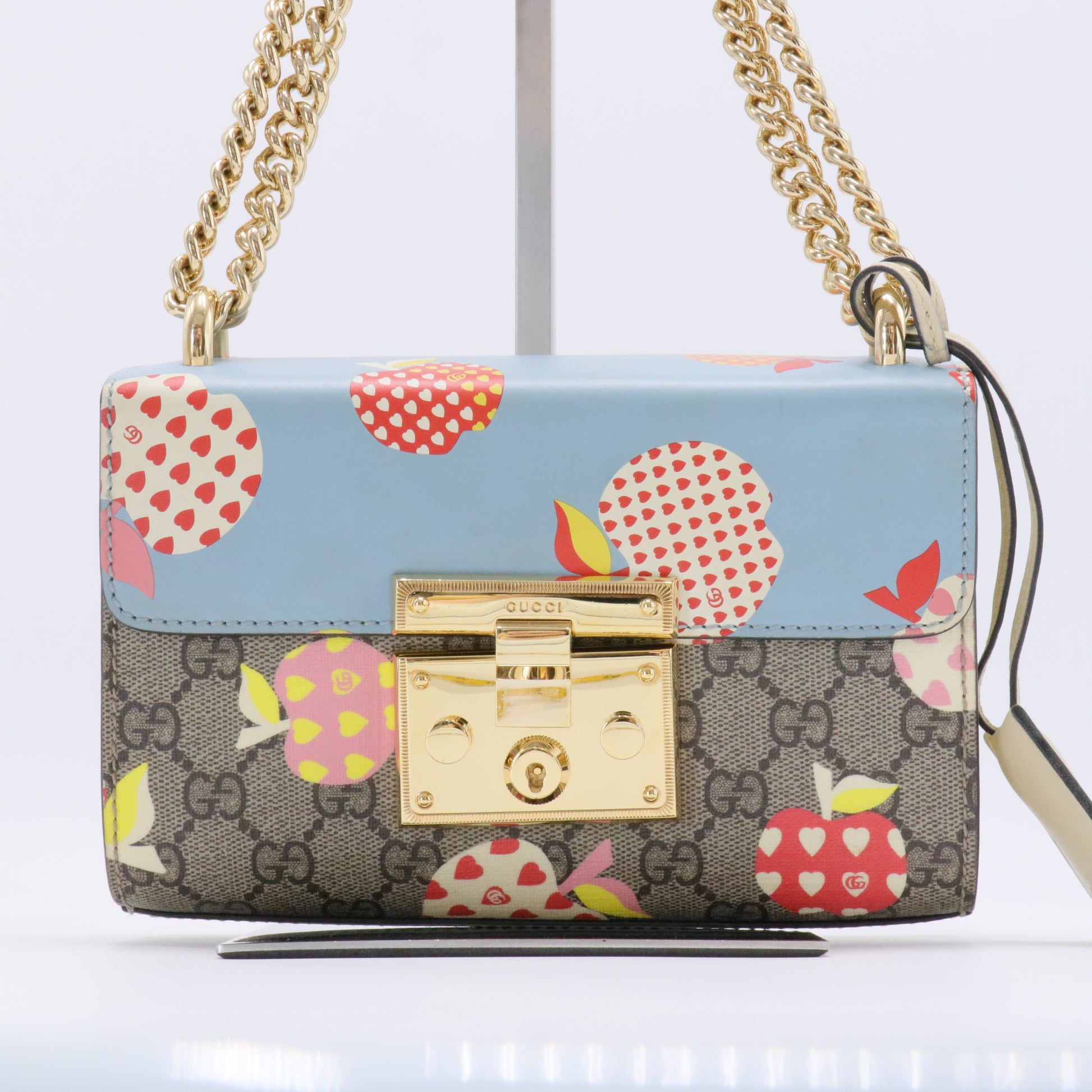 Mini Les Pommes GG Supreme Padlock Bag