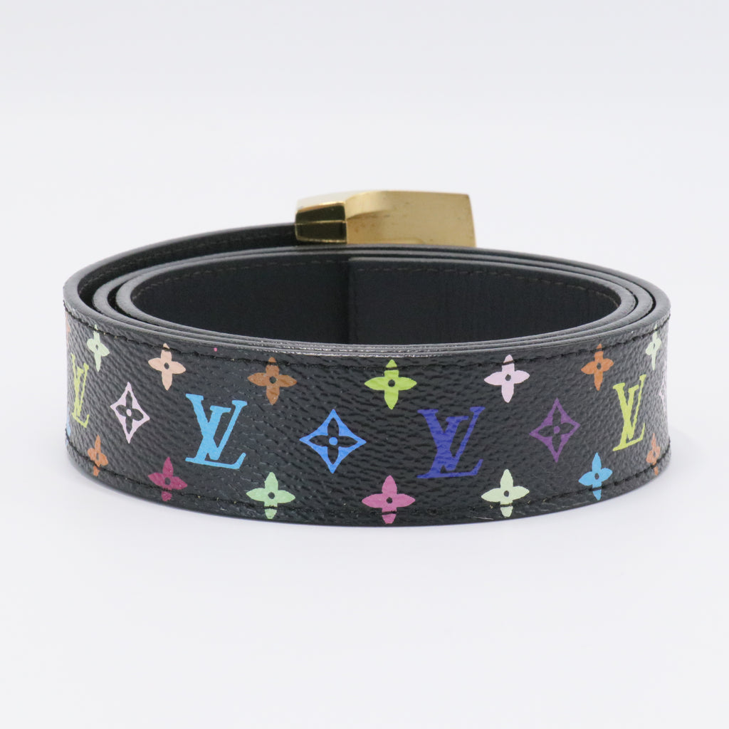 LV Cut Reversible Belt Monogram Multicolor and Leather Medium 85