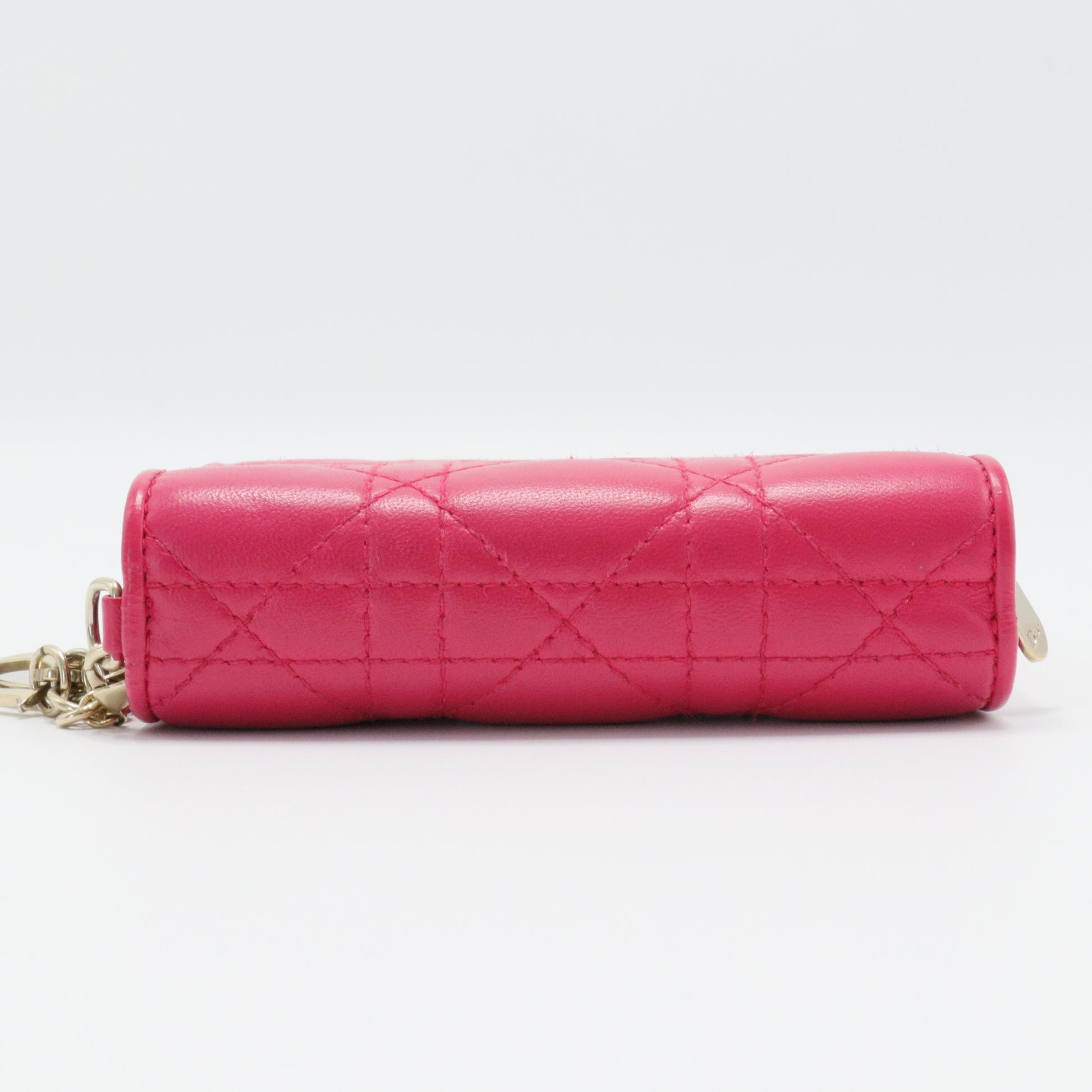 Lady Dior Zip Around Bifold Wallet Cannage Quilt Lambskin Mini