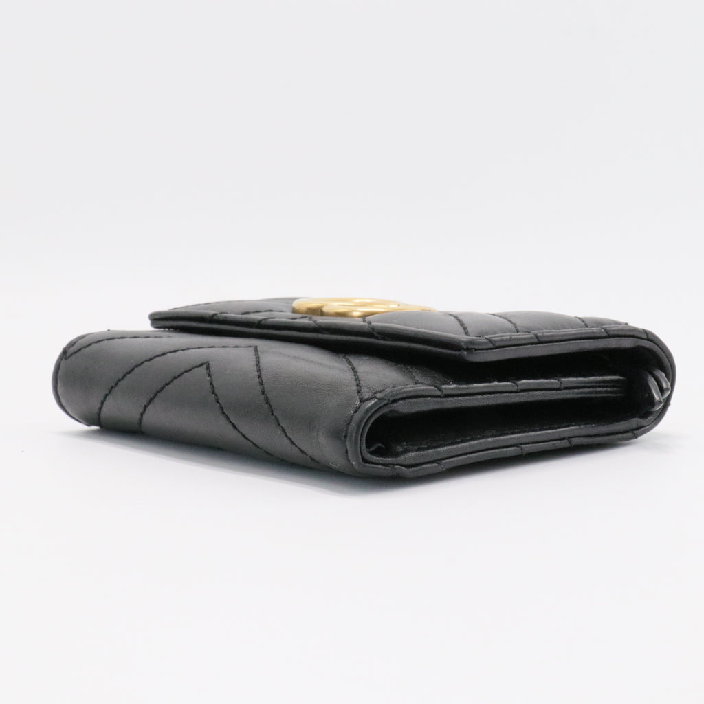 GG Marmont Trifold Wallet Matelasse Leather Compact