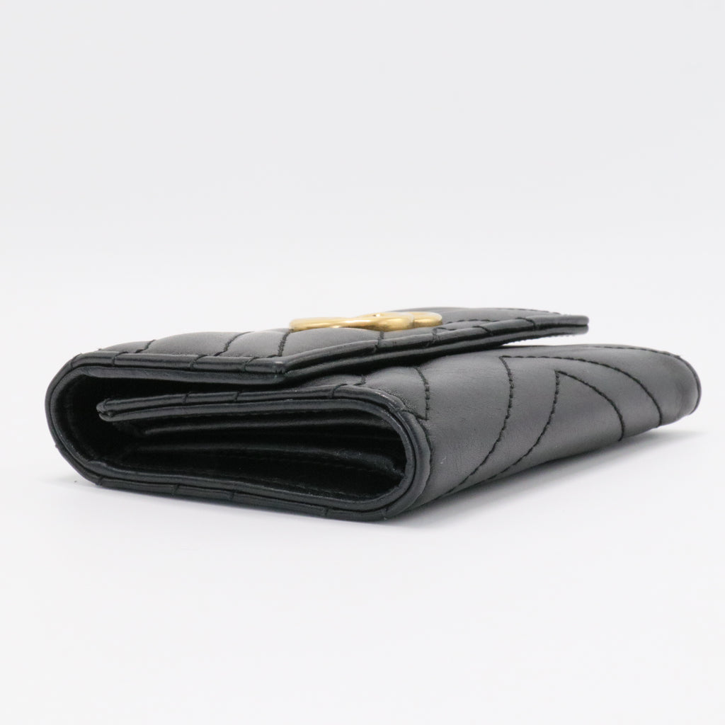GG Marmont Trifold Wallet Matelasse Leather Compact