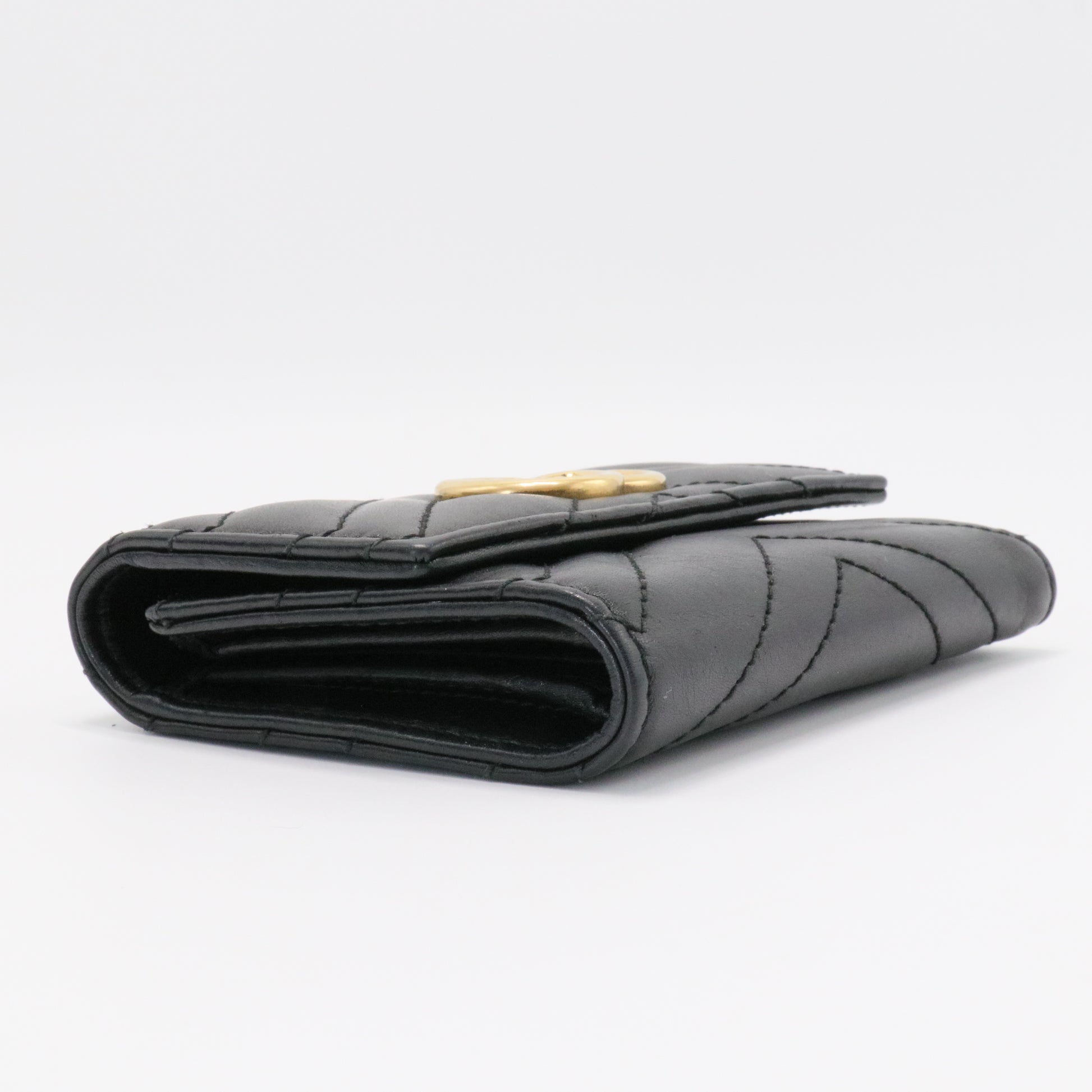 GG Marmont Trifold Wallet Matelasse Leather Compact