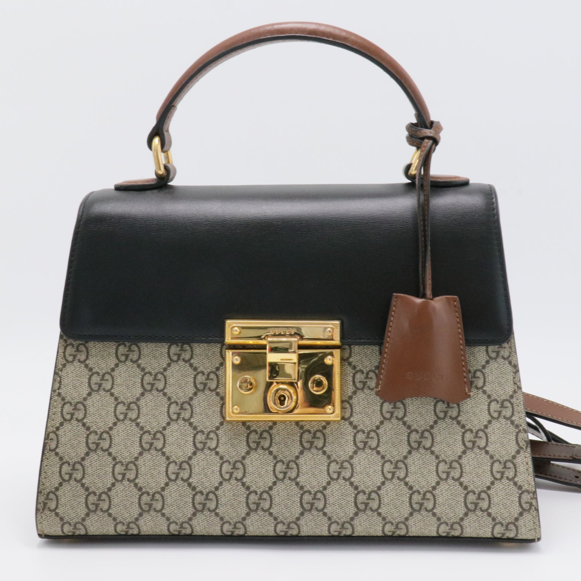 Padlock Shoulder Bag GG Coated Canvas and Leather Medium