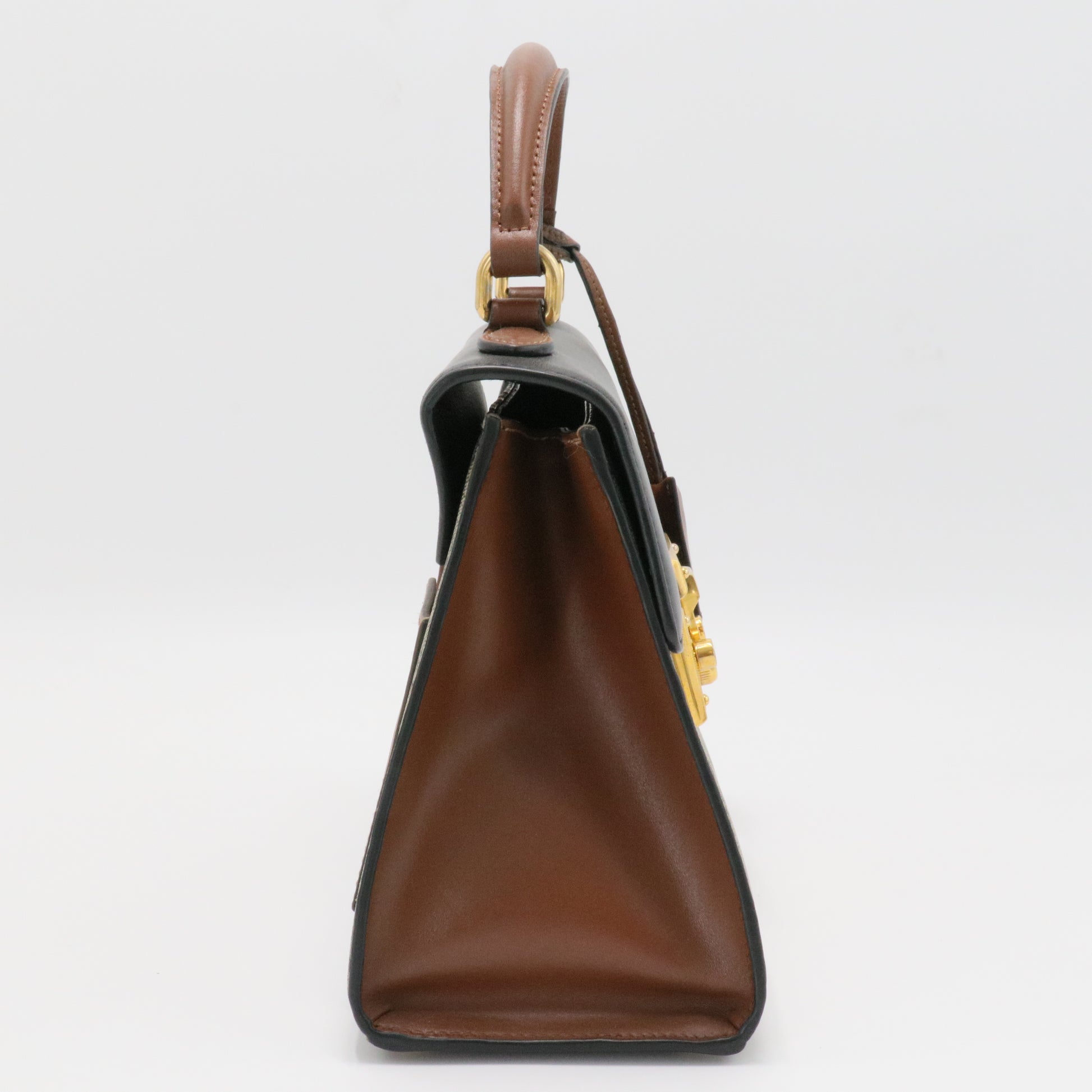 Padlock Shoulder Bag GG Coated Canvas and Leather Medium