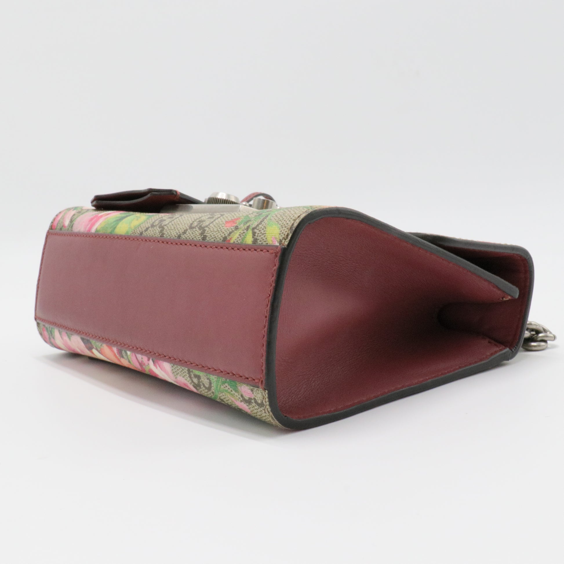 Padlock Shoulder Bag Blooms Print GG Coated Canvas Small