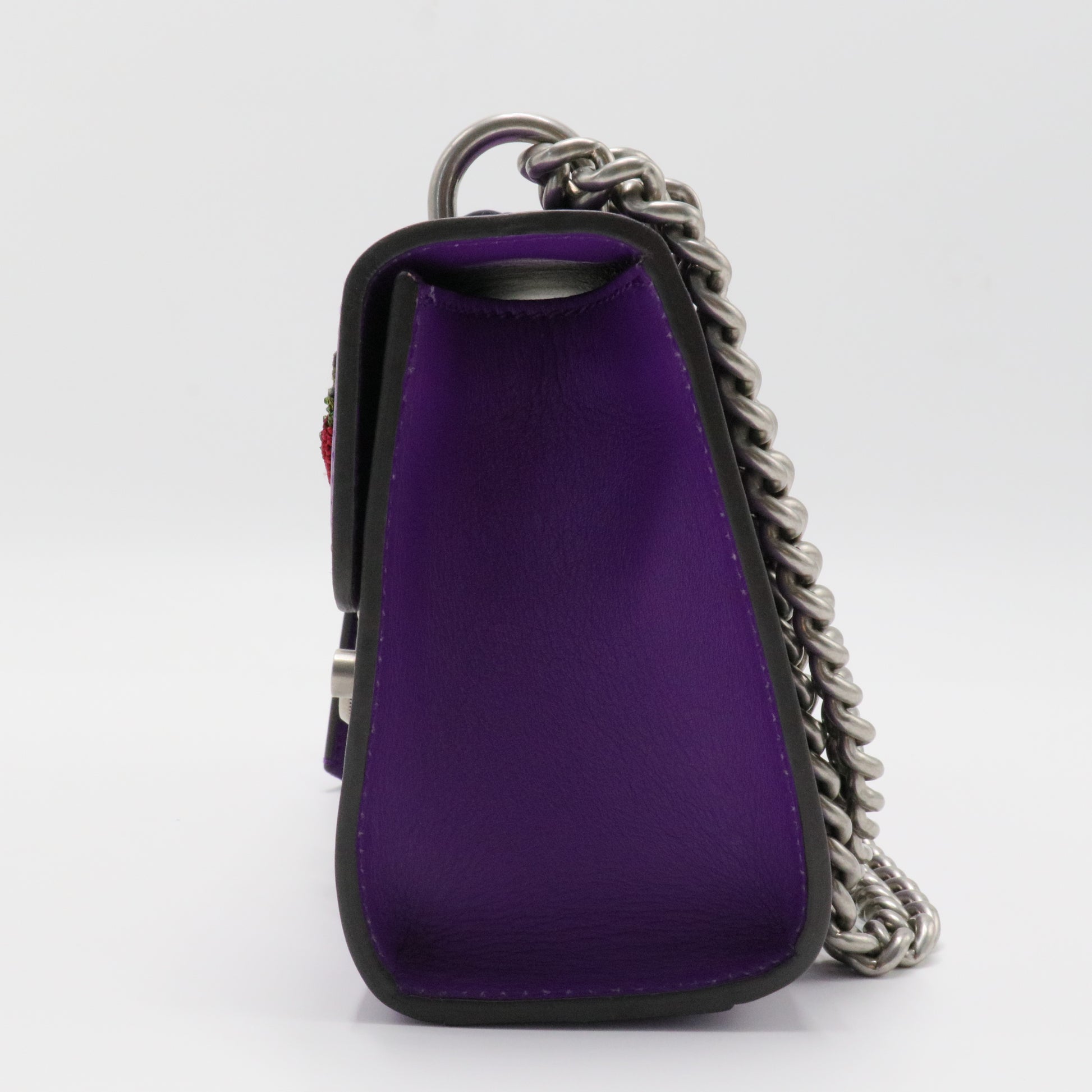 Padlock Shoulder Bag Embellished Leather Small