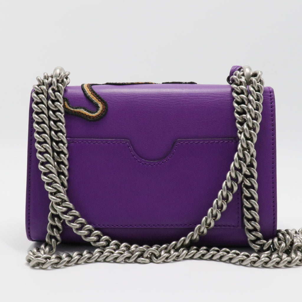 Padlock Shoulder Bag Embellished Leather Small
