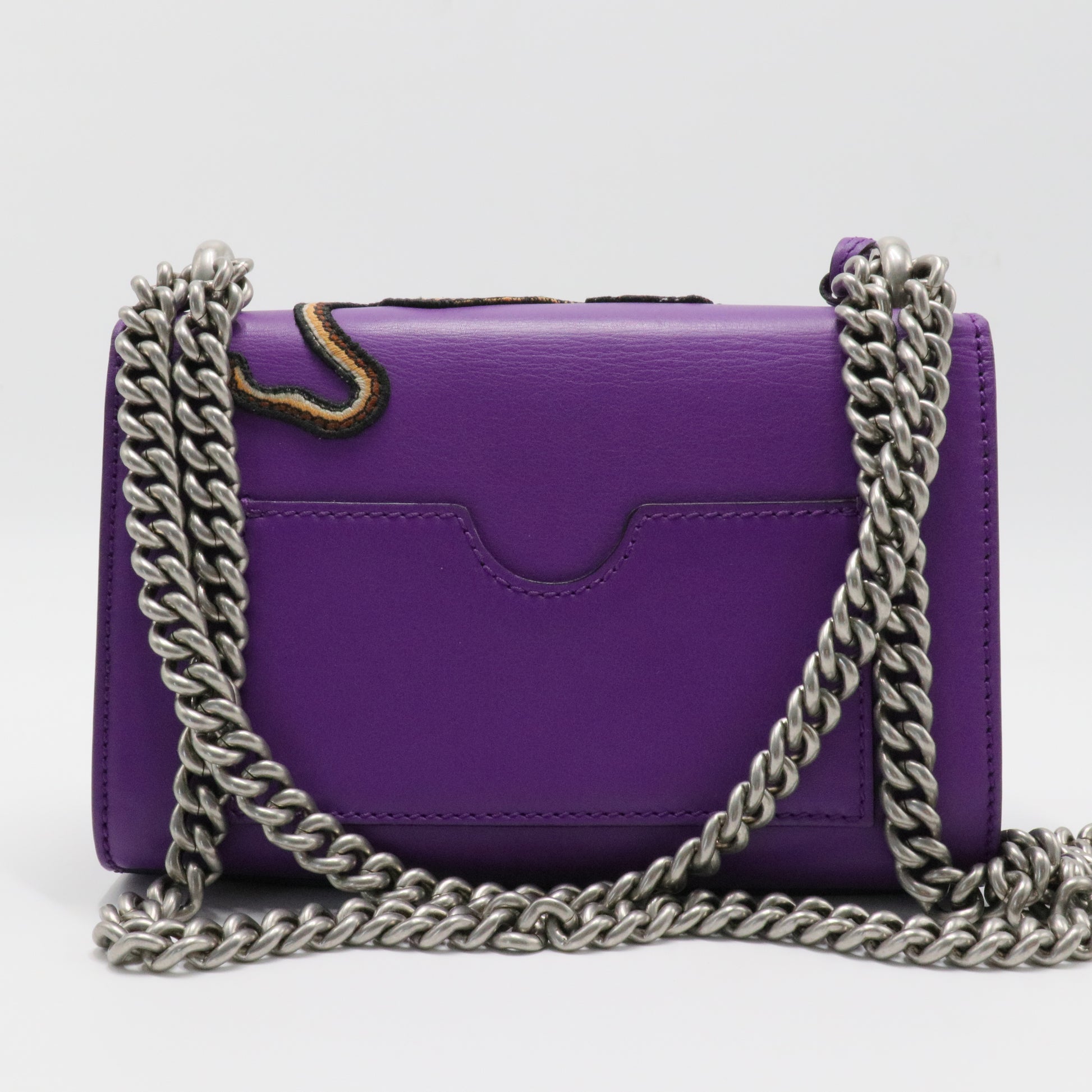 Padlock Shoulder Bag Embellished Leather Small