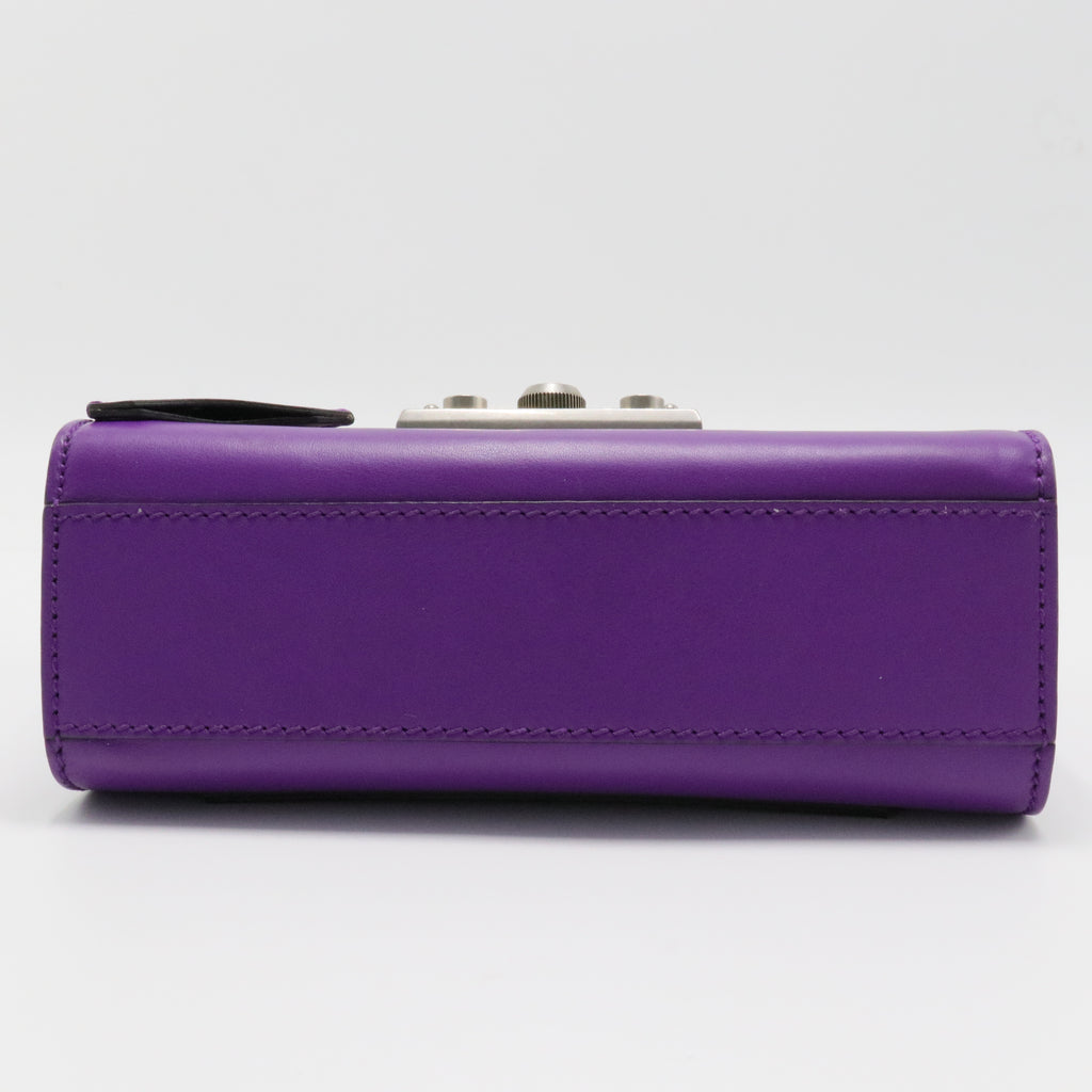 Padlock Shoulder Bag Embellished Leather Small