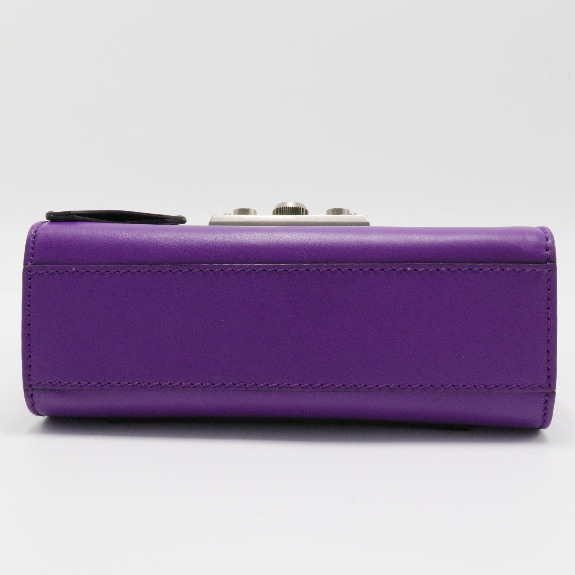 Padlock Shoulder Bag Embellished Leather Small
