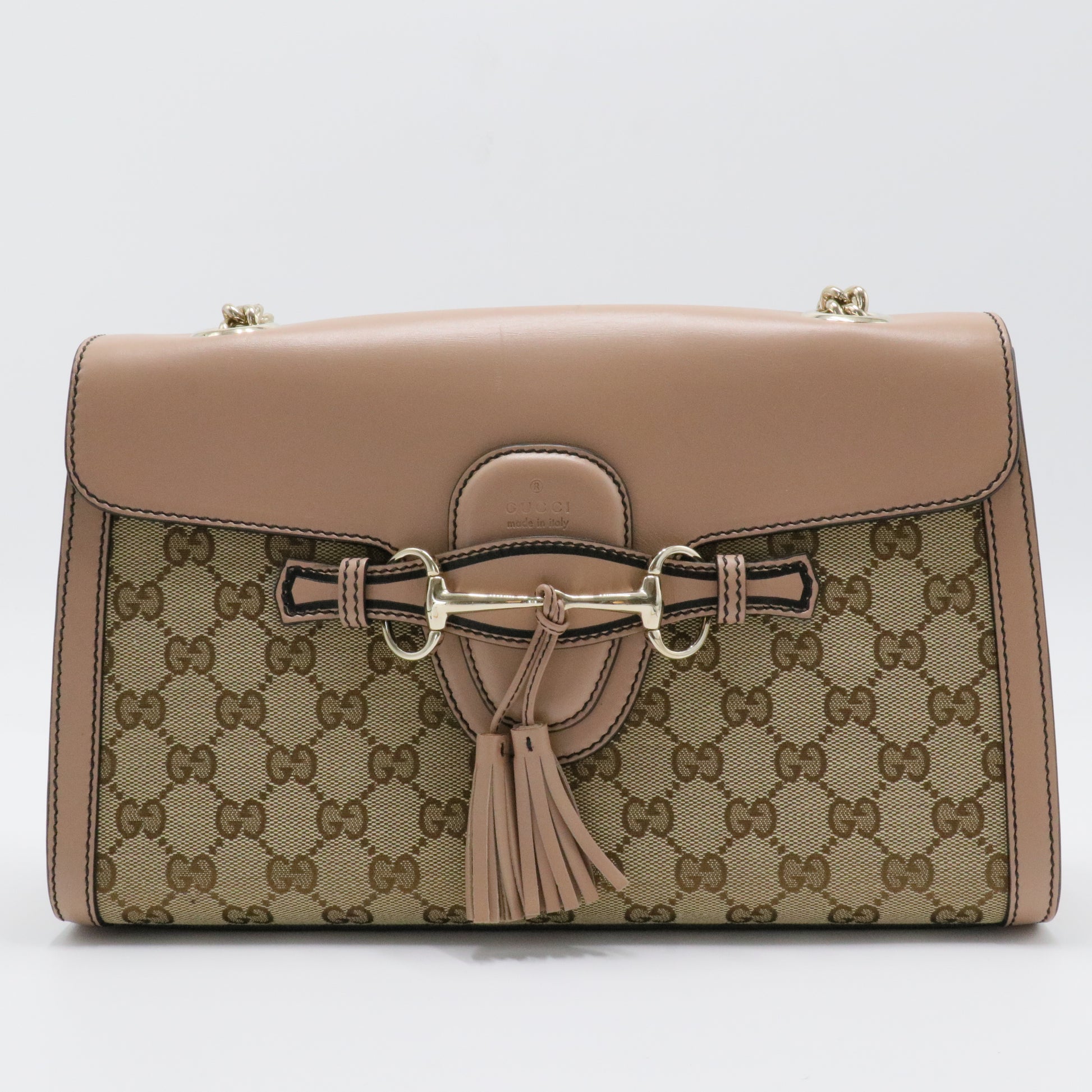 Emily Chain Flap Bag GG Canvas Medium