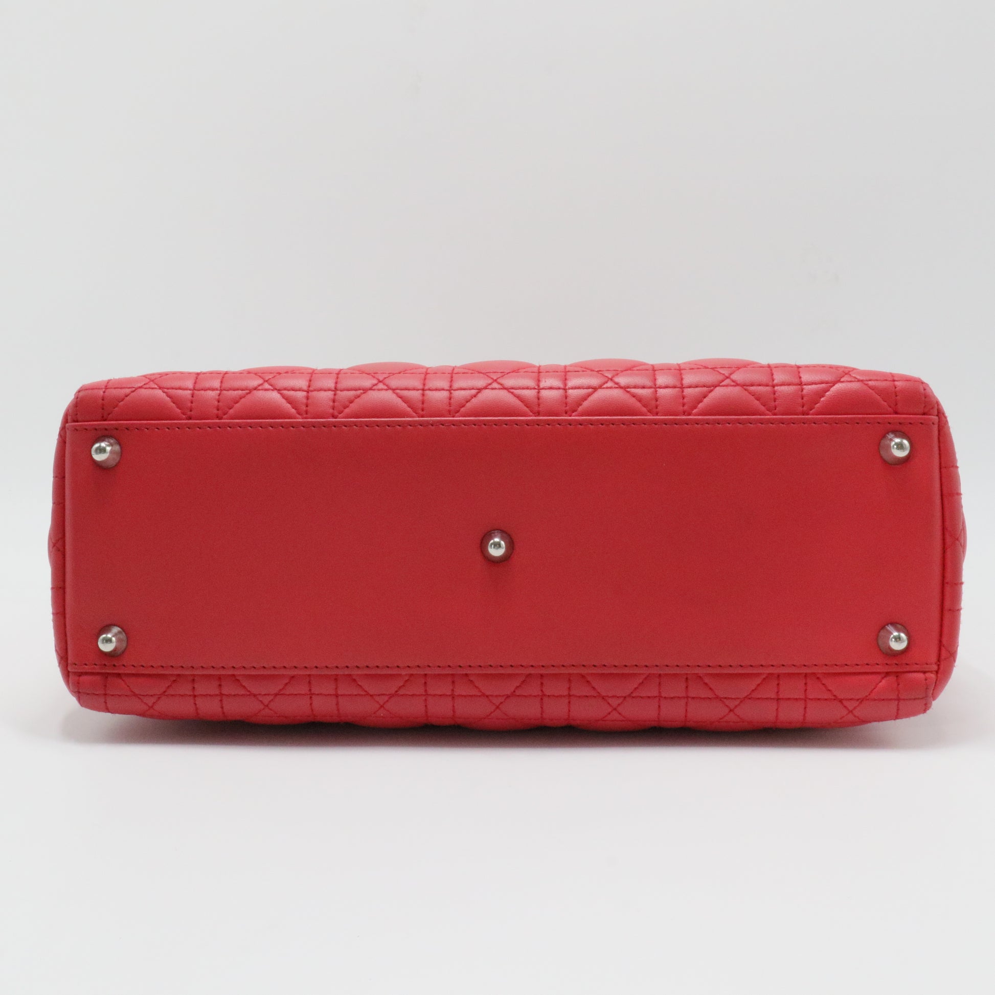 Lady Dior Handbag Cannage Quilt Lambskin Large