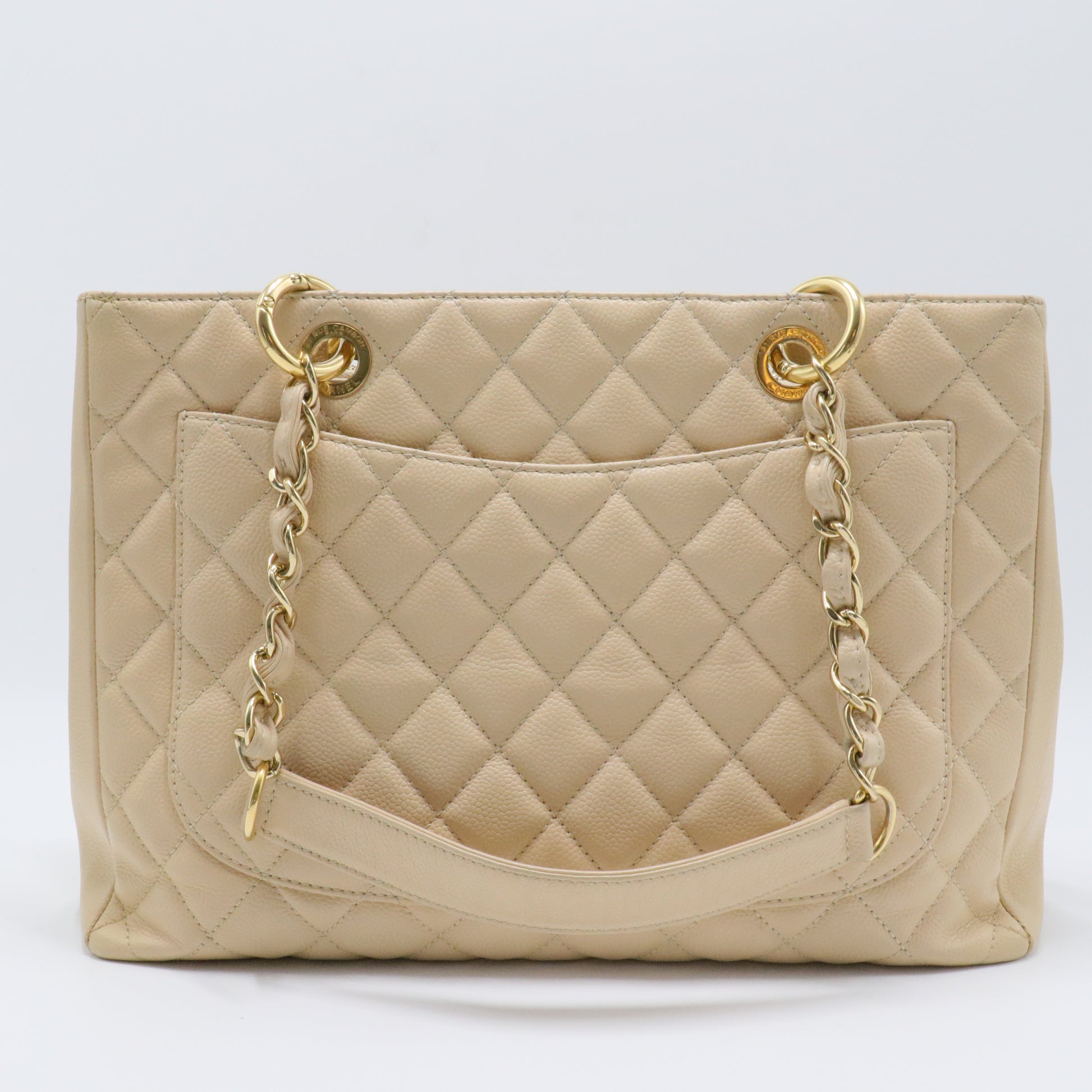 Grand Shopping Tote Quilted Caviar