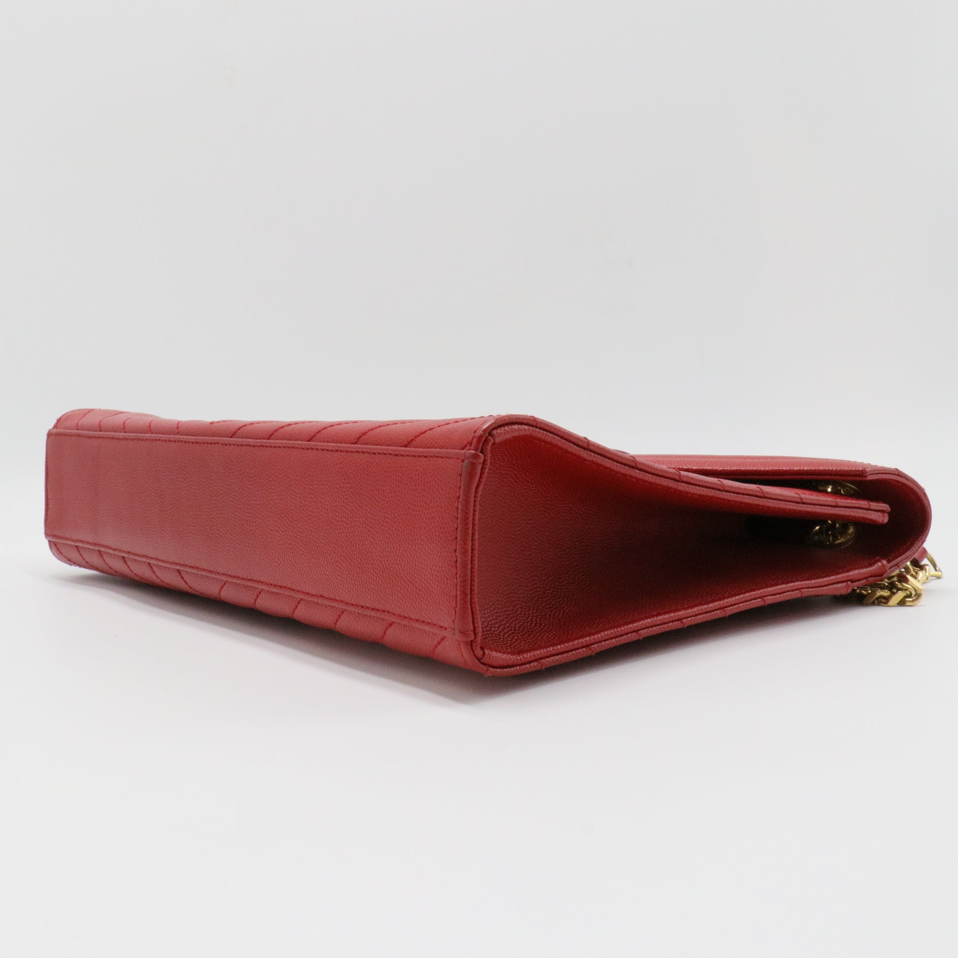 Classic Monogram Envelope Satchel Matelasse Chevron Leather