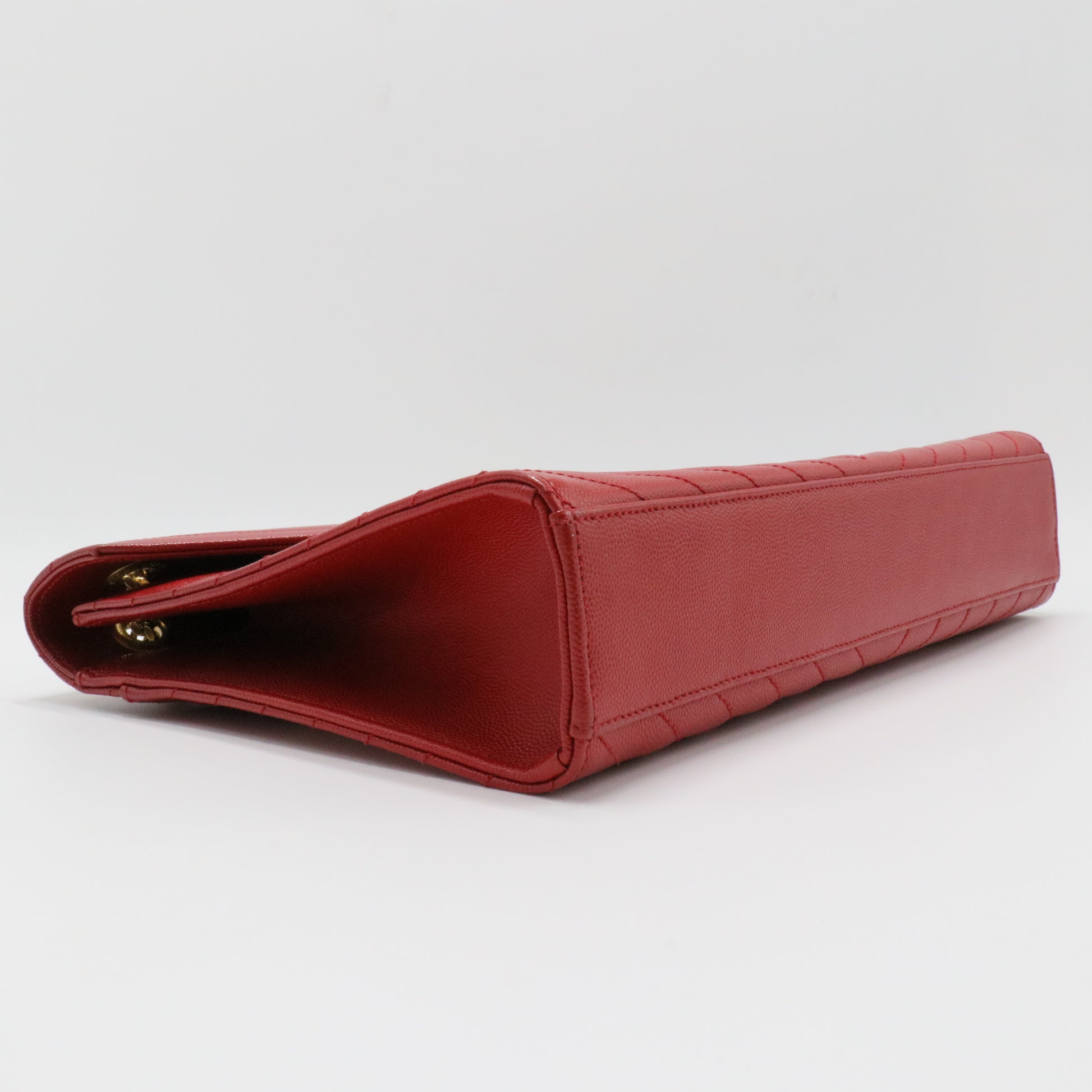 Classic Monogram Envelope Satchel Matelasse Chevron Leather