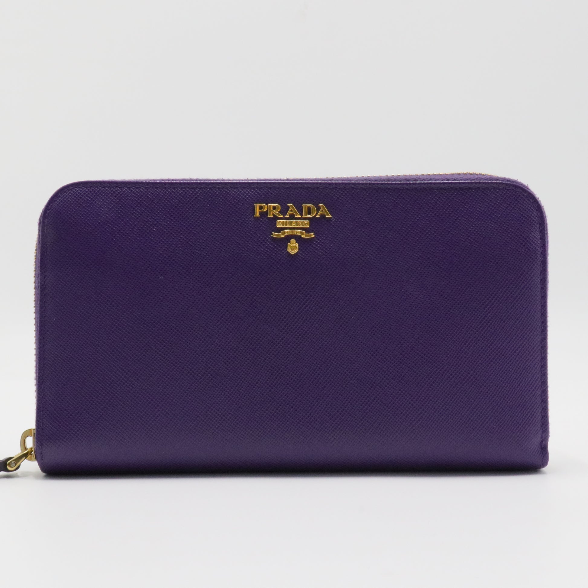 Zip Around Wallet Saffiano Leather Long