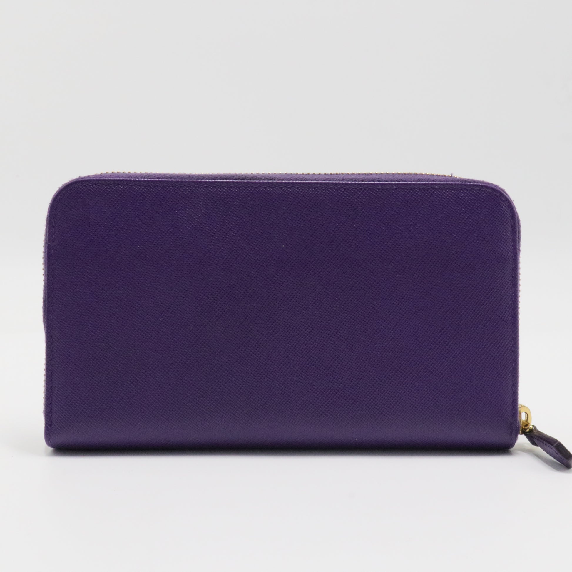 Zip Around Wallet Saffiano Leather Long