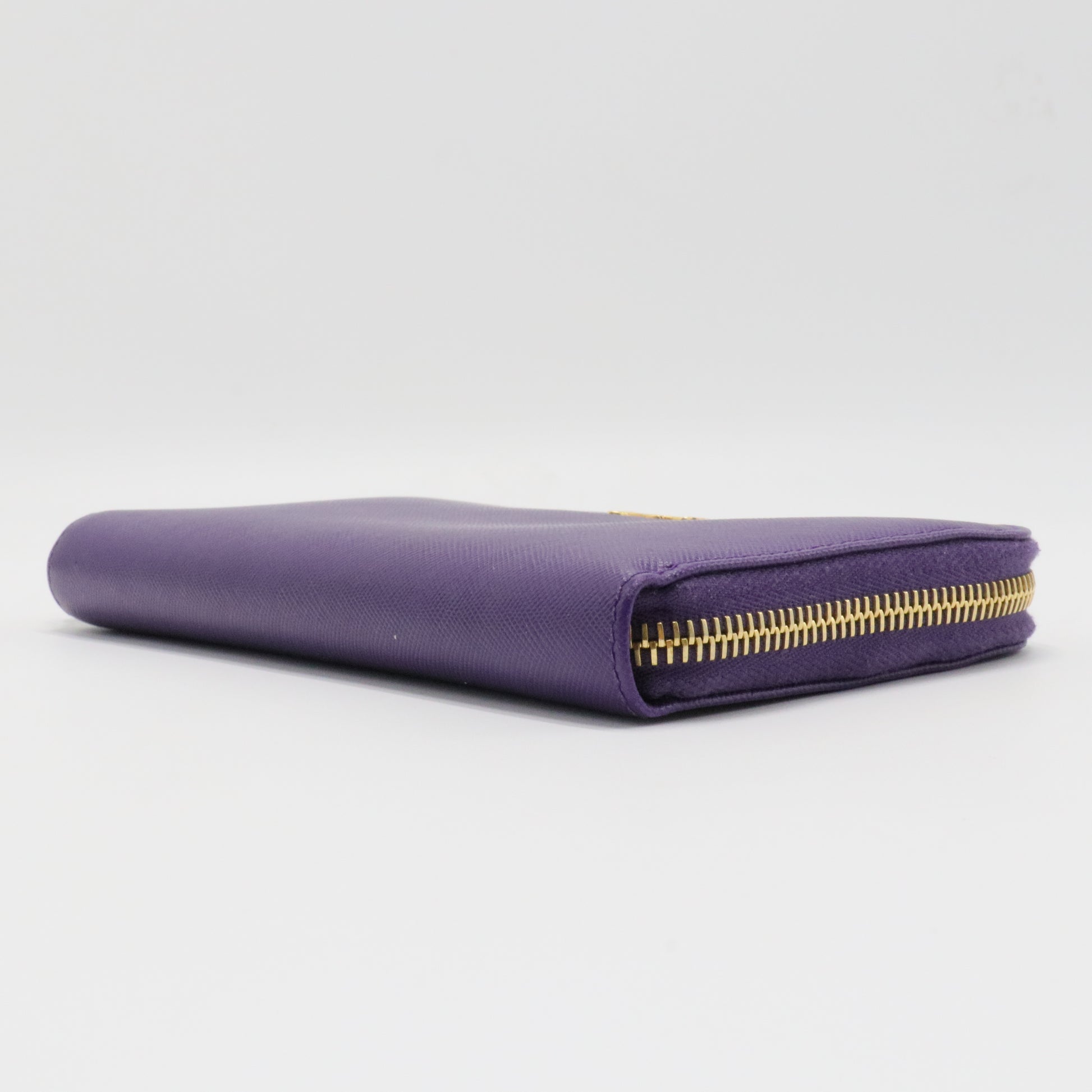 Zip Around Wallet Saffiano Leather Long