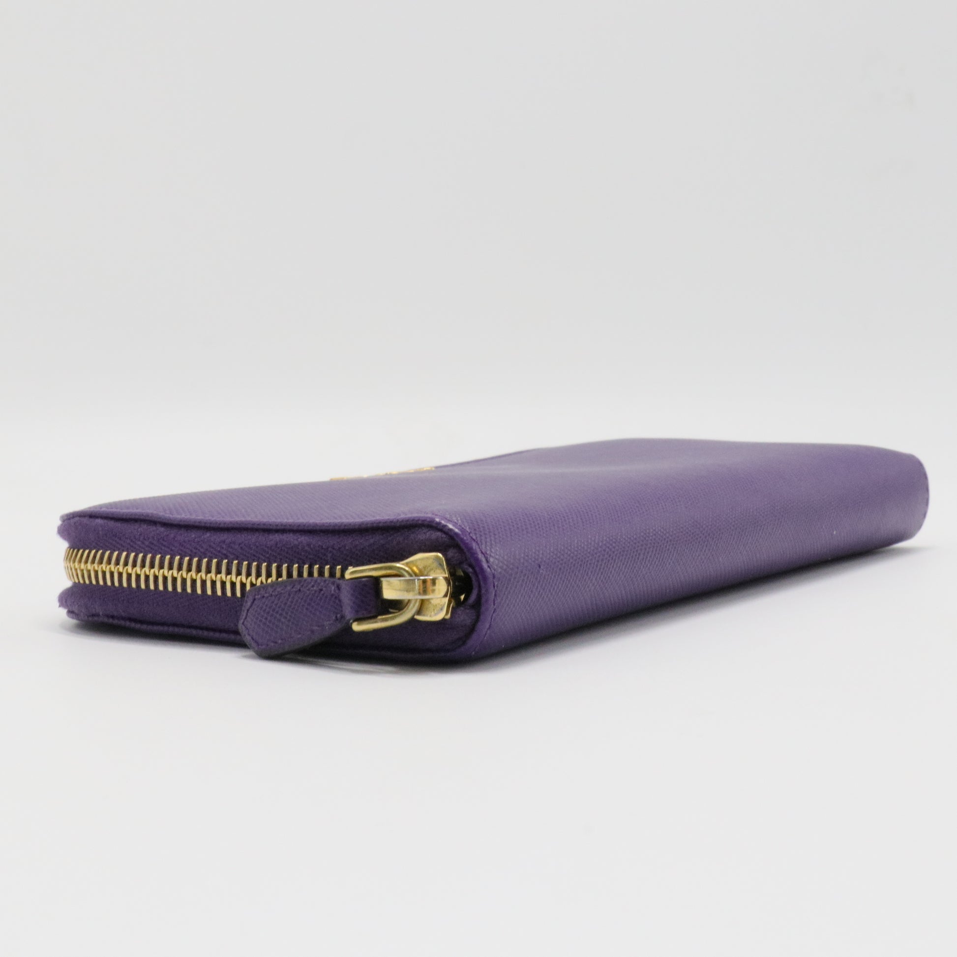 Zip Around Wallet Saffiano Leather Long