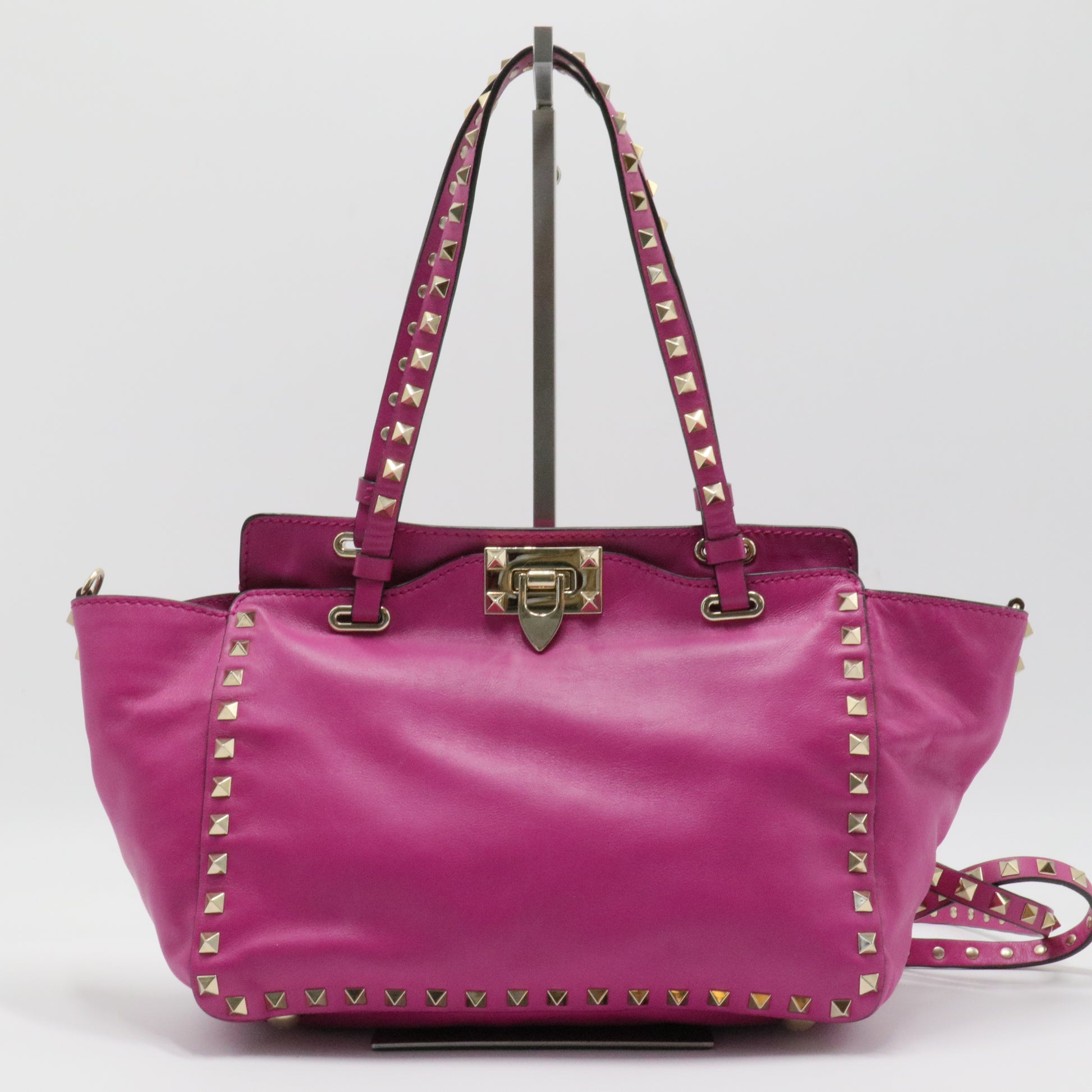 Rockstud Tote Rigid Leather Small