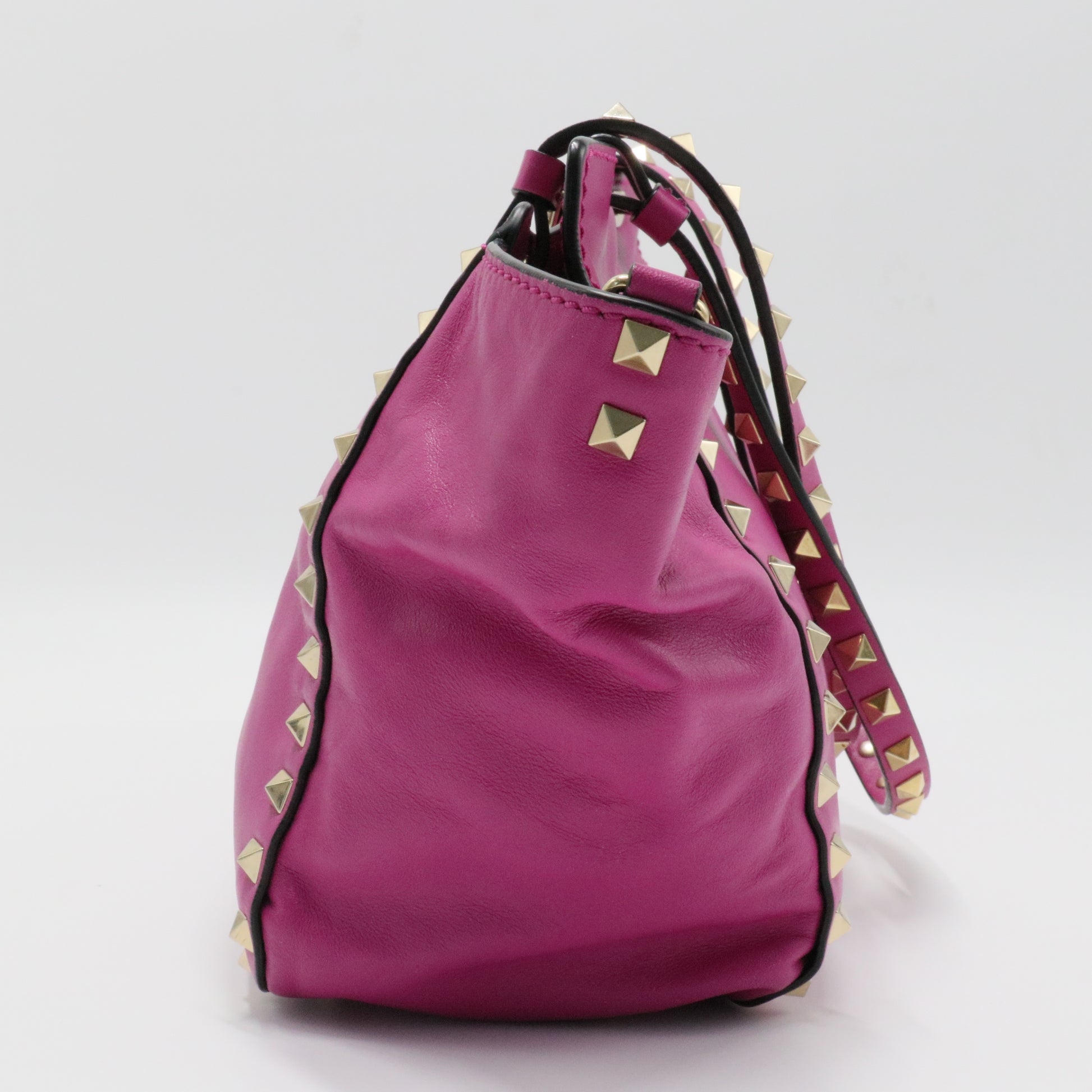 Rockstud Tote Rigid Leather Small