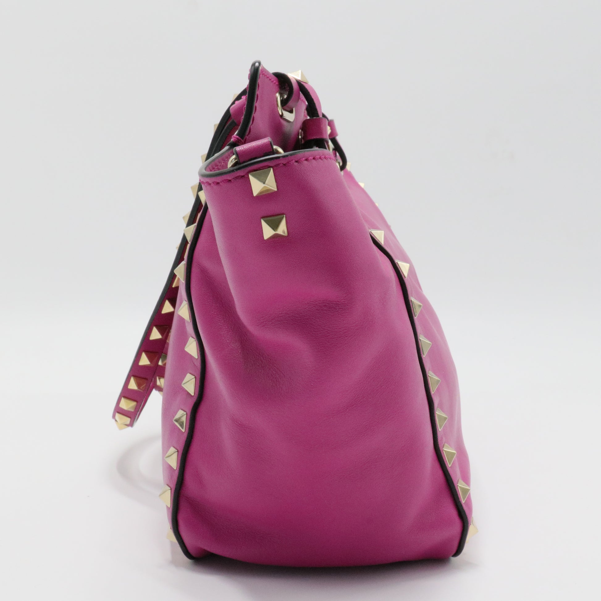 Rockstud Tote Rigid Leather Small