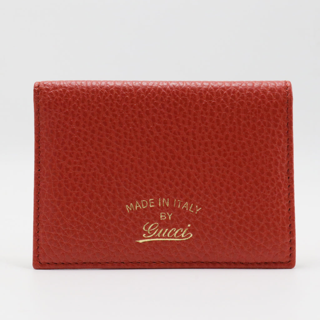 GG  Flap Card Case Leather