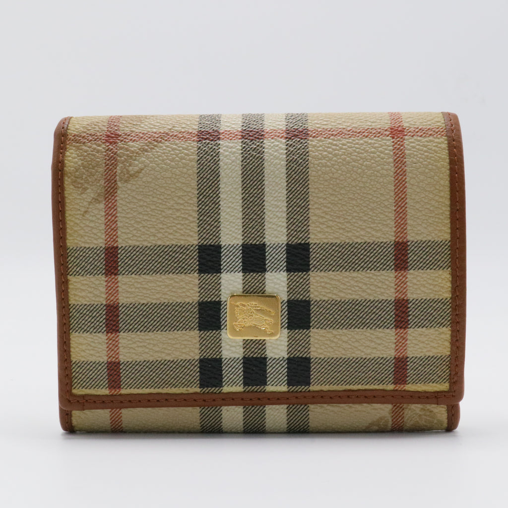Vintage Check leather wallet