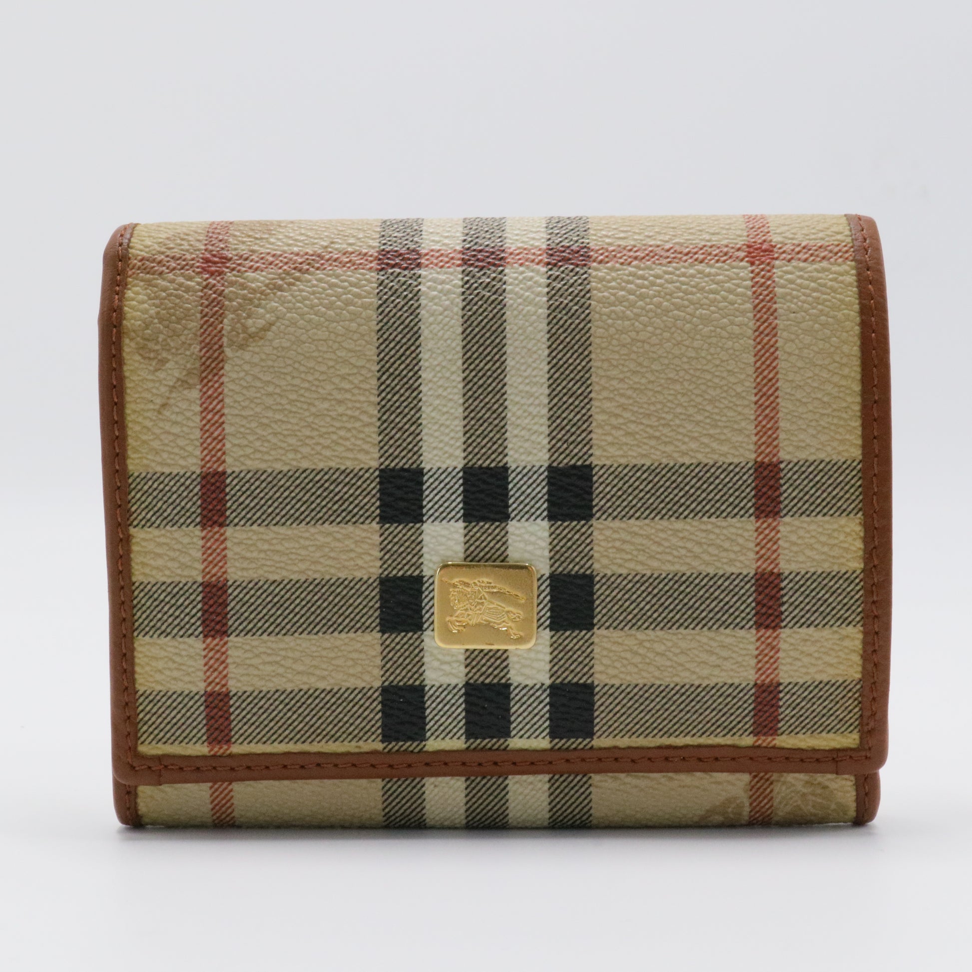 Vintage Check leather wallet