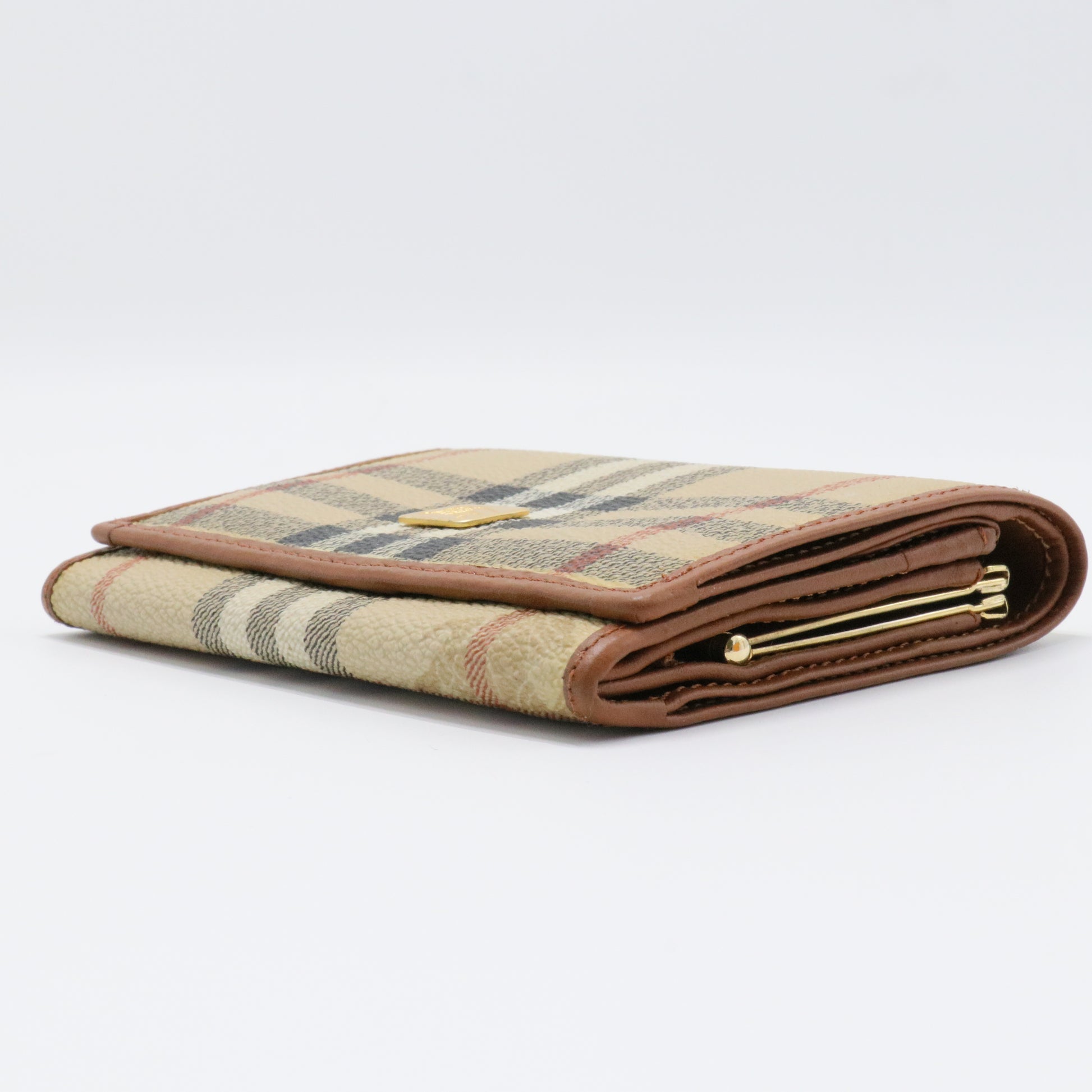 Vintage Check leather wallet