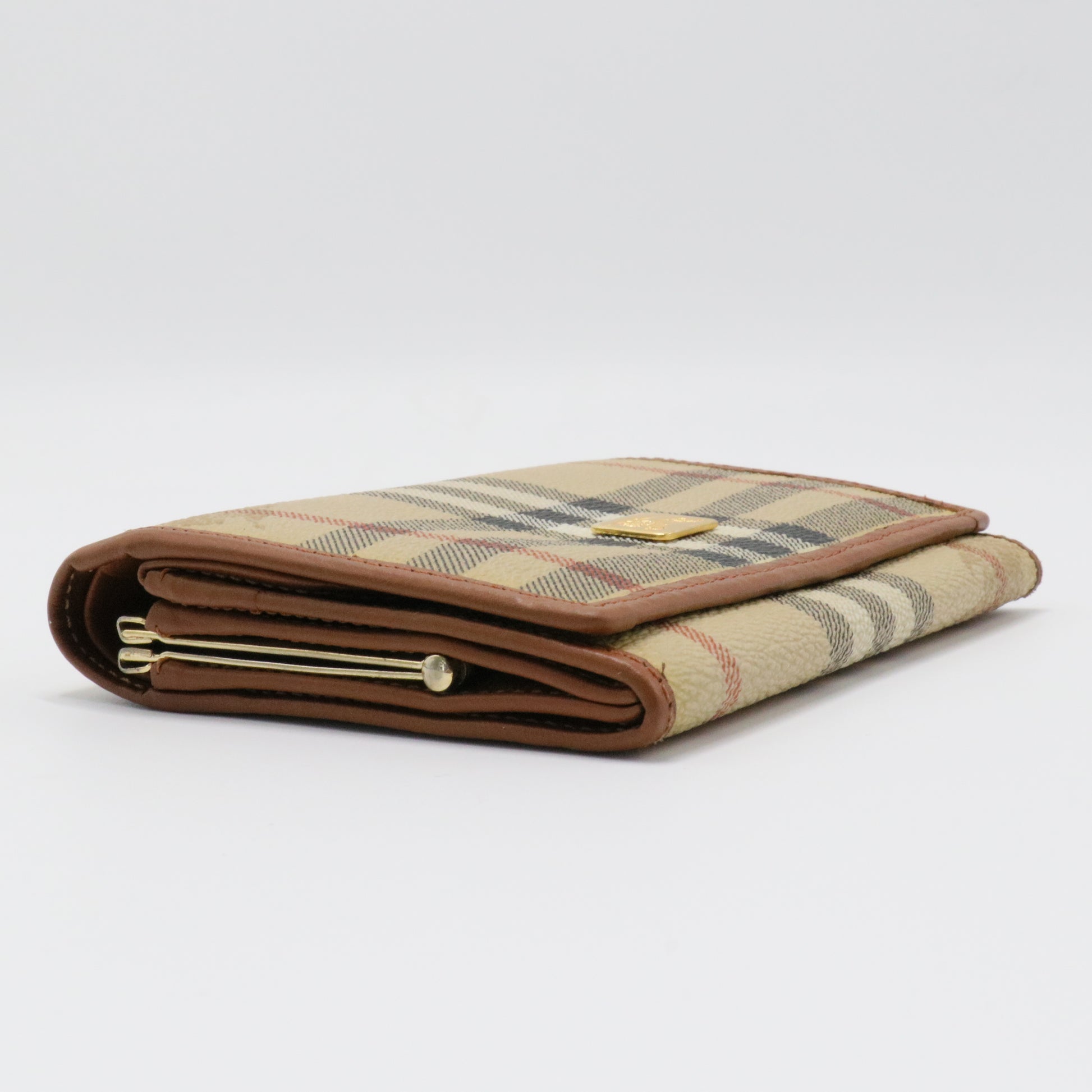 Vintage Check leather wallet