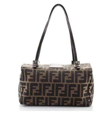 Brown Zucca Canvas Double Handle Bag twins