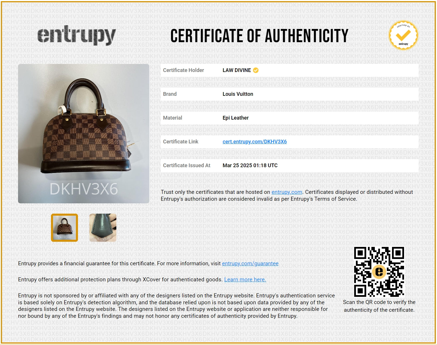 Damier Ebene Alma BB NJ