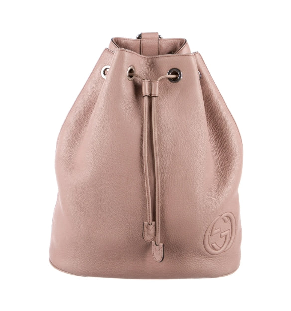 Soho Drawstring Backpack Leather Small -  Twins