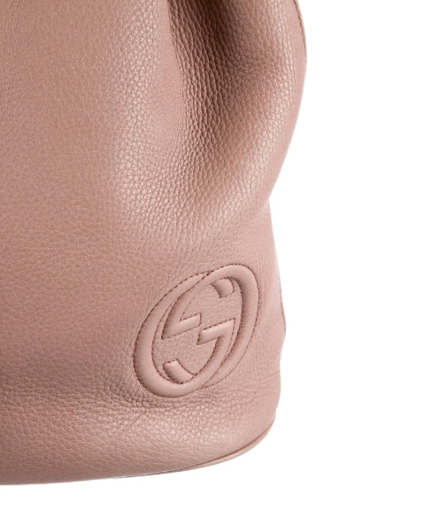 Soho Drawstring Backpack Leather Small -  Twins
