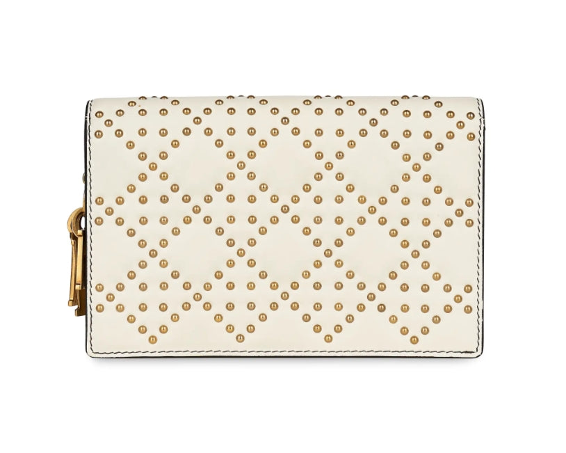Lady Dior Wallet on Chain Cannage Studded Leather Twins