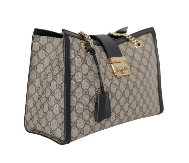 Padlock Chain Tote Guccissima Leather Small - twins